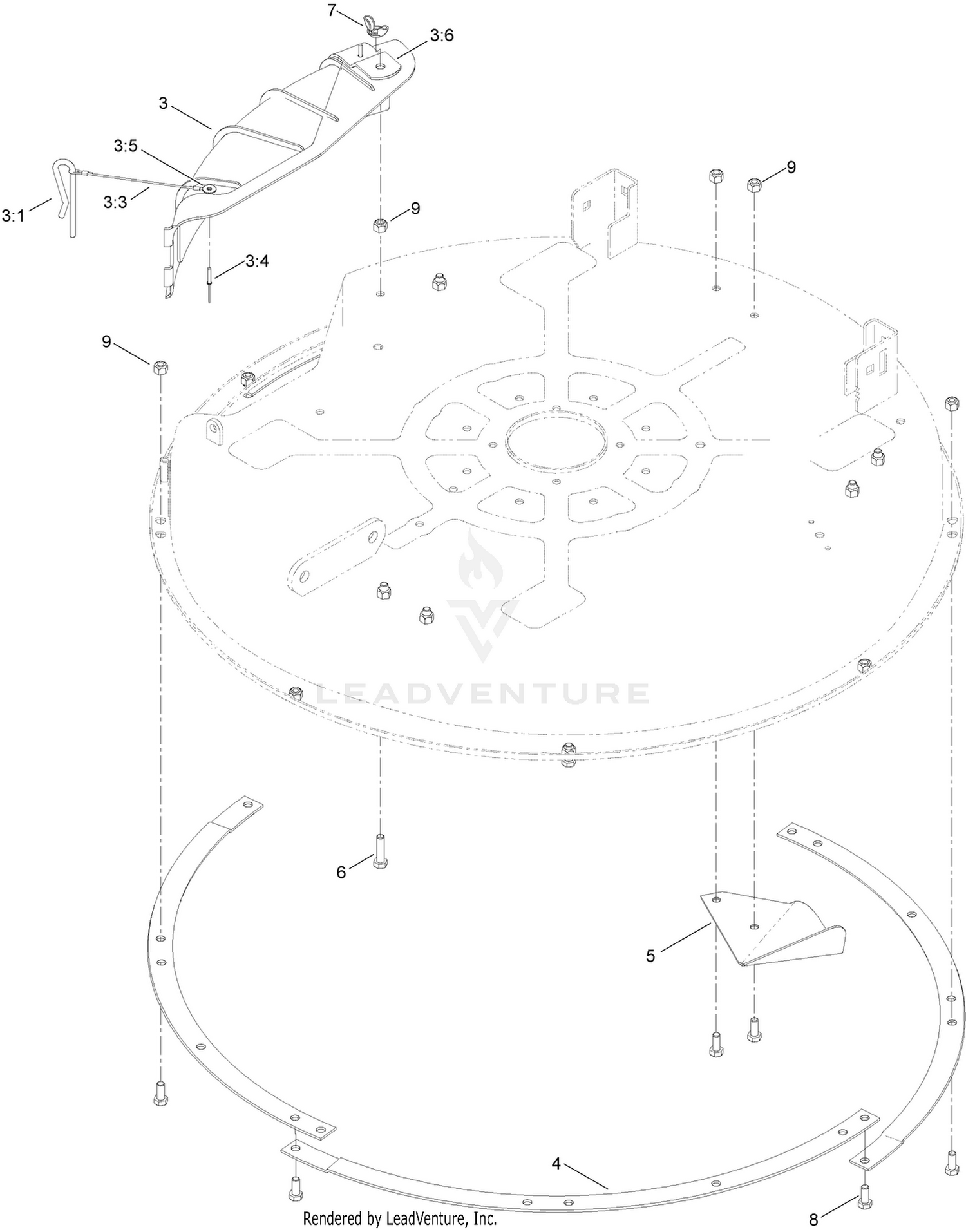 32 Inch Deck Baffle Assembly