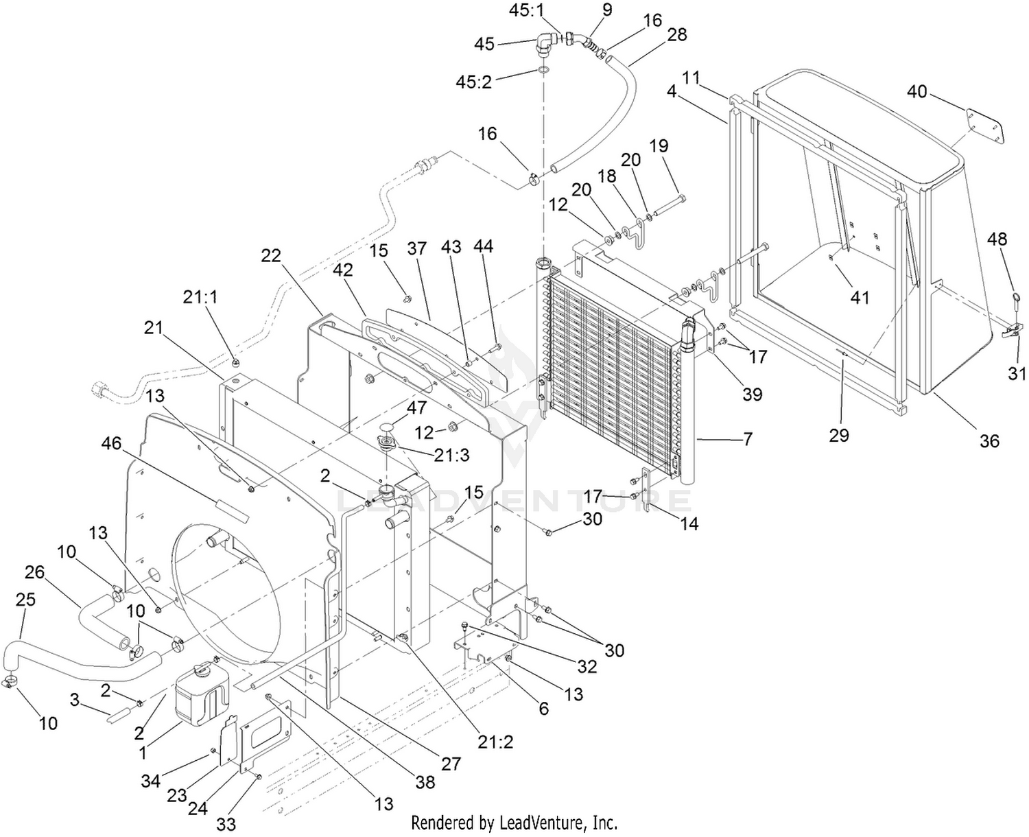 Radiator and Hydraulic Cooler Assembly