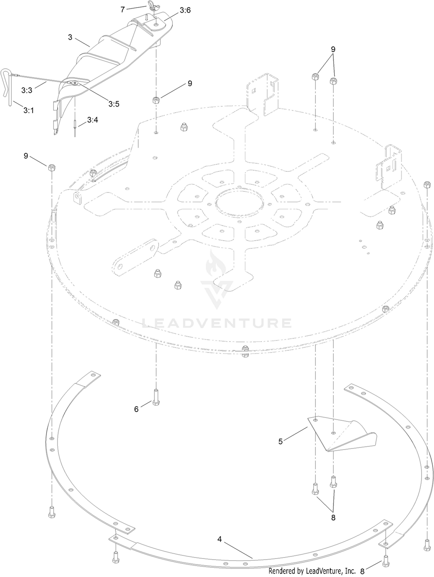 32 Inch Deck Baffle Assembly