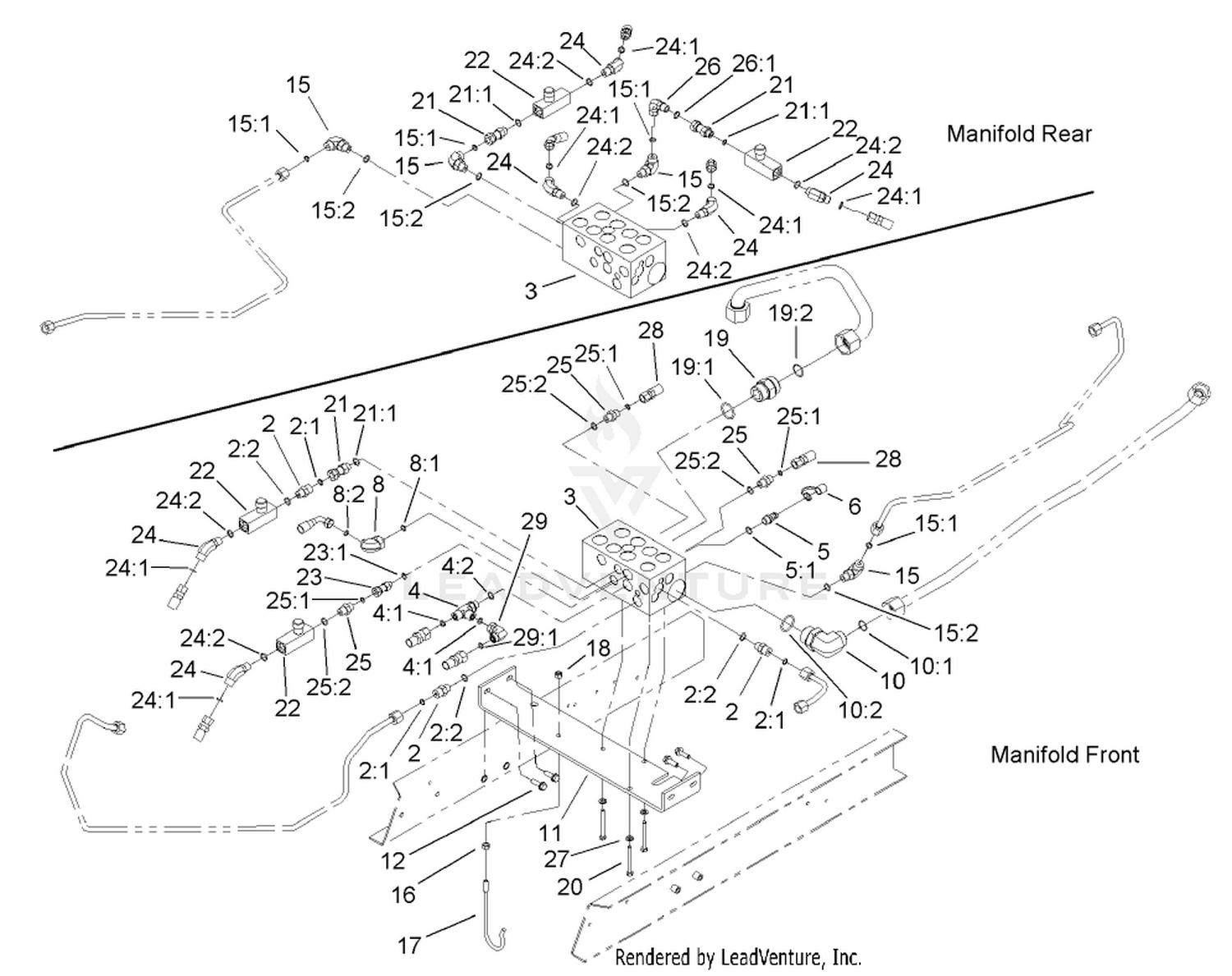 Front Hydraulic Lift Block Assembly