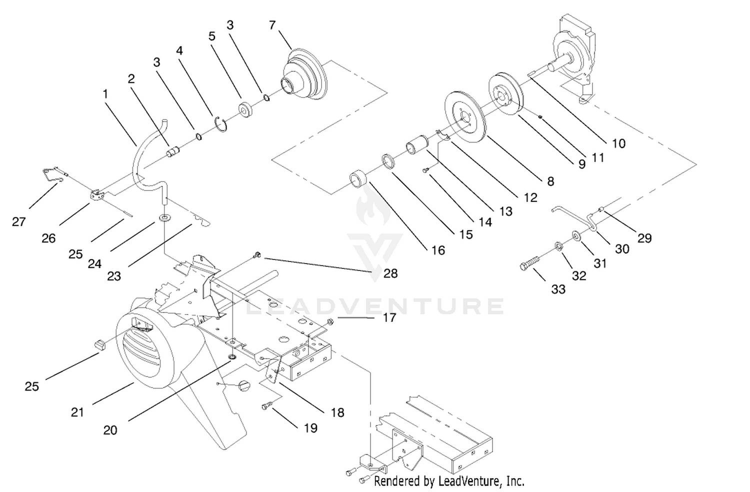 Pto Clutch, Cover And Belt Guides