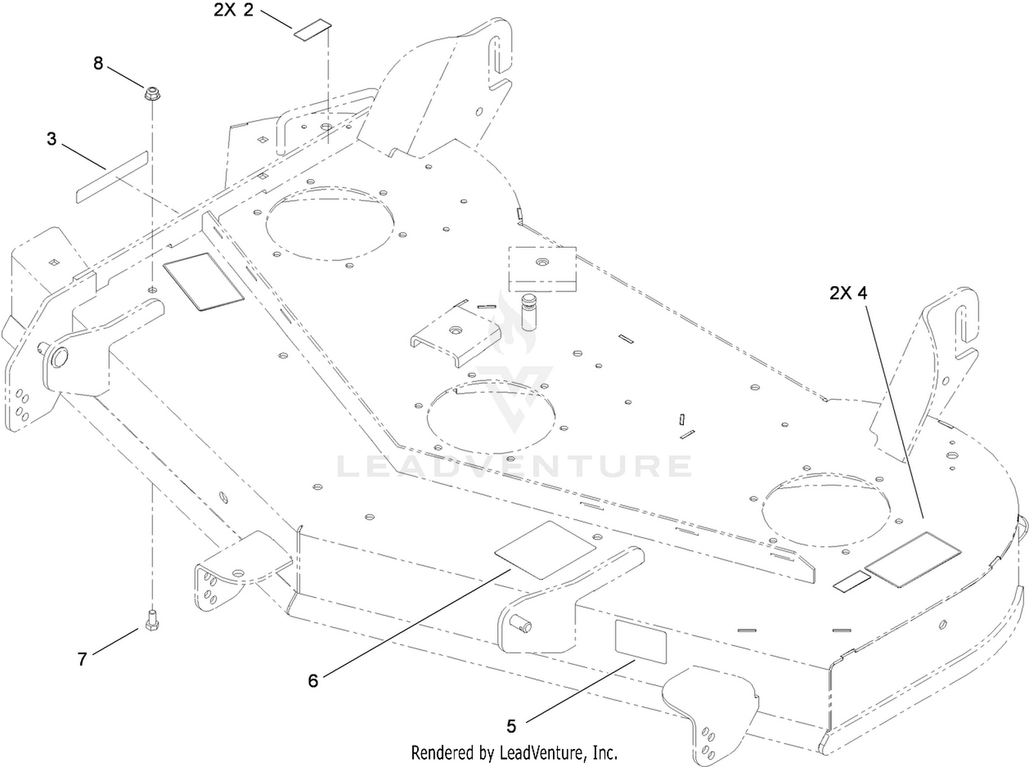 48 Inch Deck Decal Assembly No. 119-3383