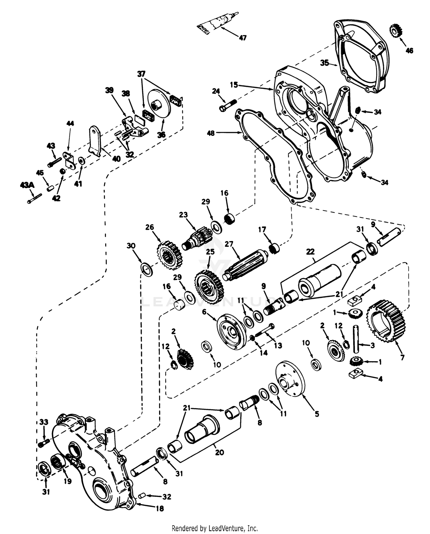Gear Reduction  Differential No. 1310-001a