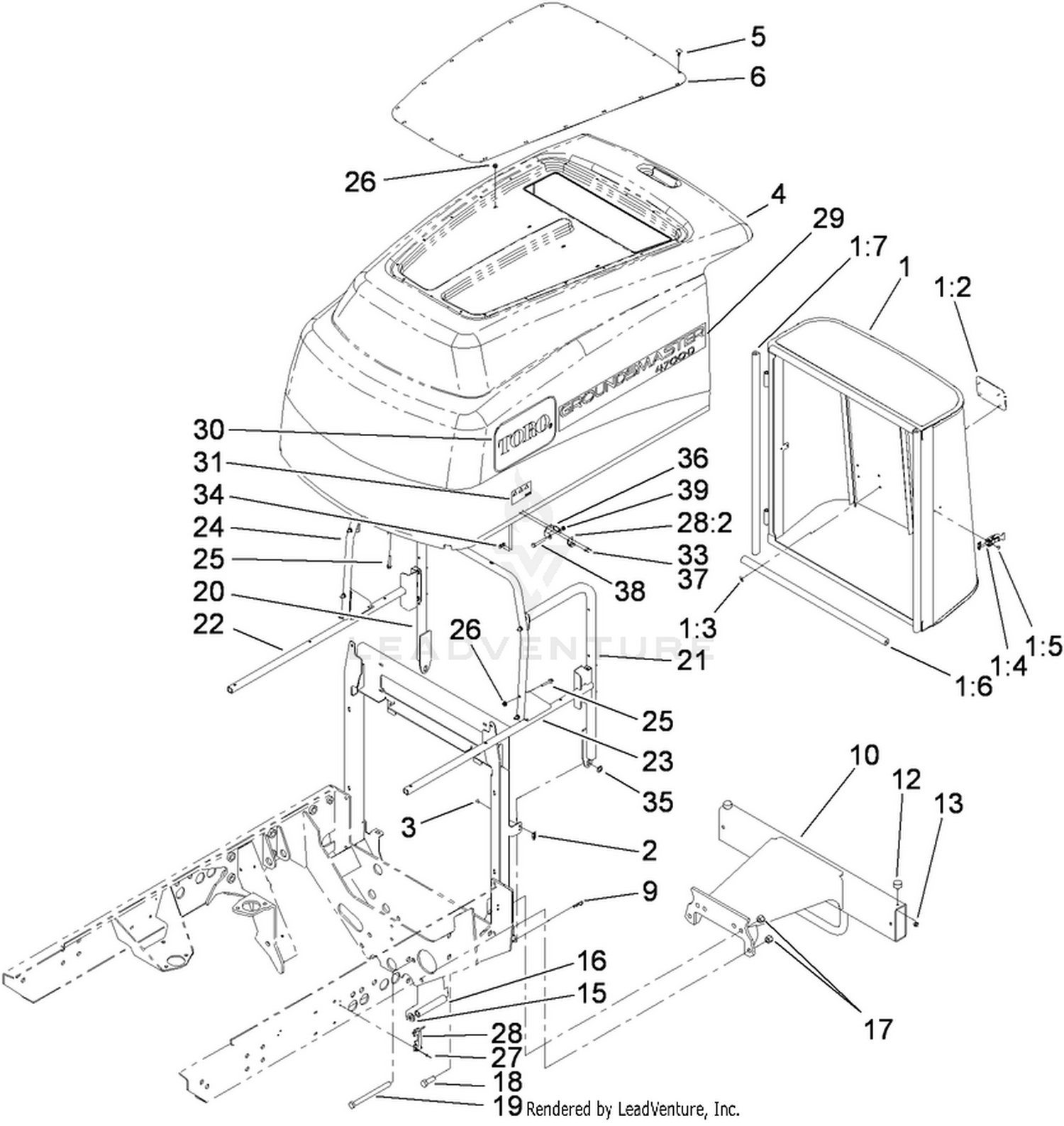 Hood, Screen and Bumper Assembly