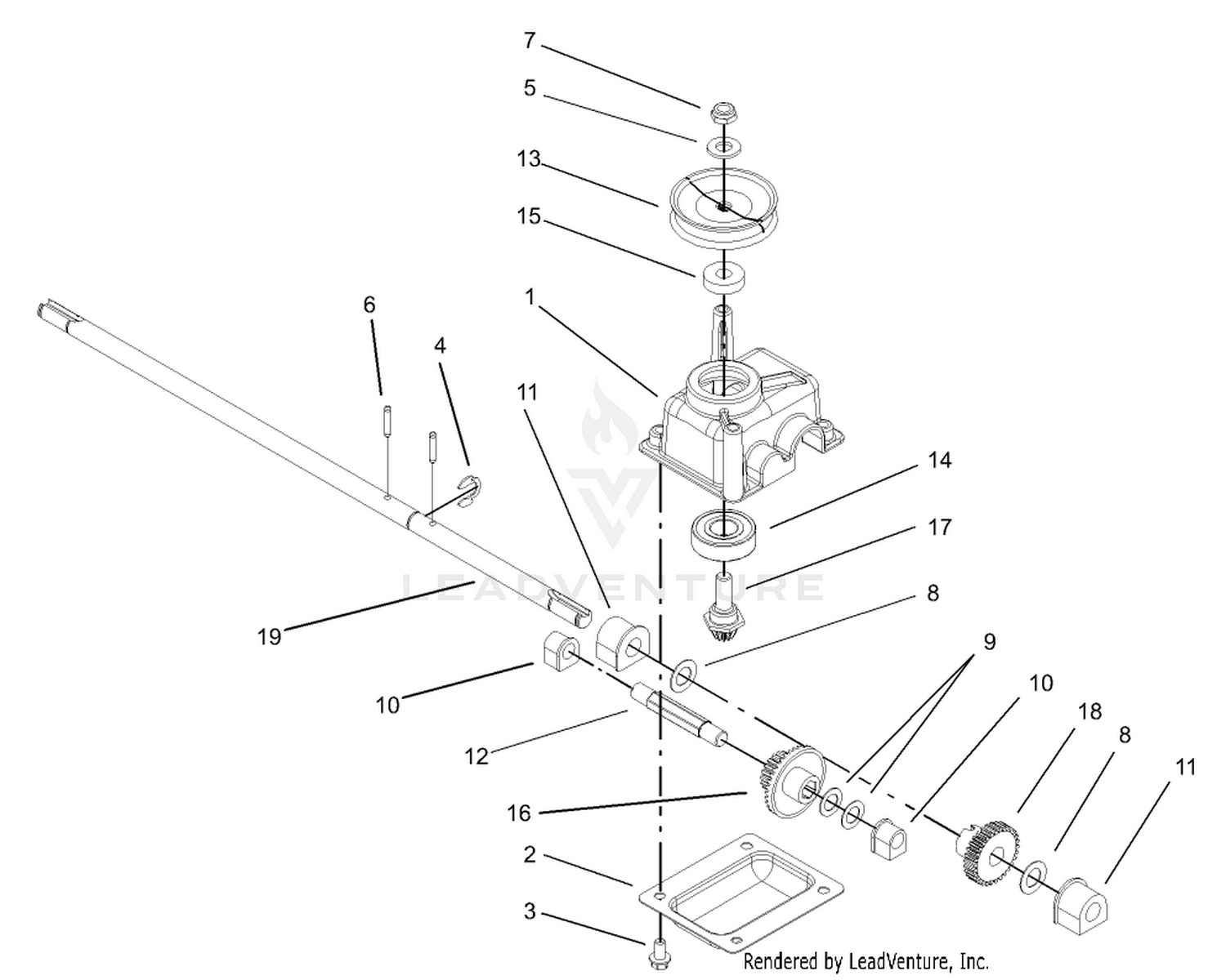 Gear Case Assembly No. 104-7674