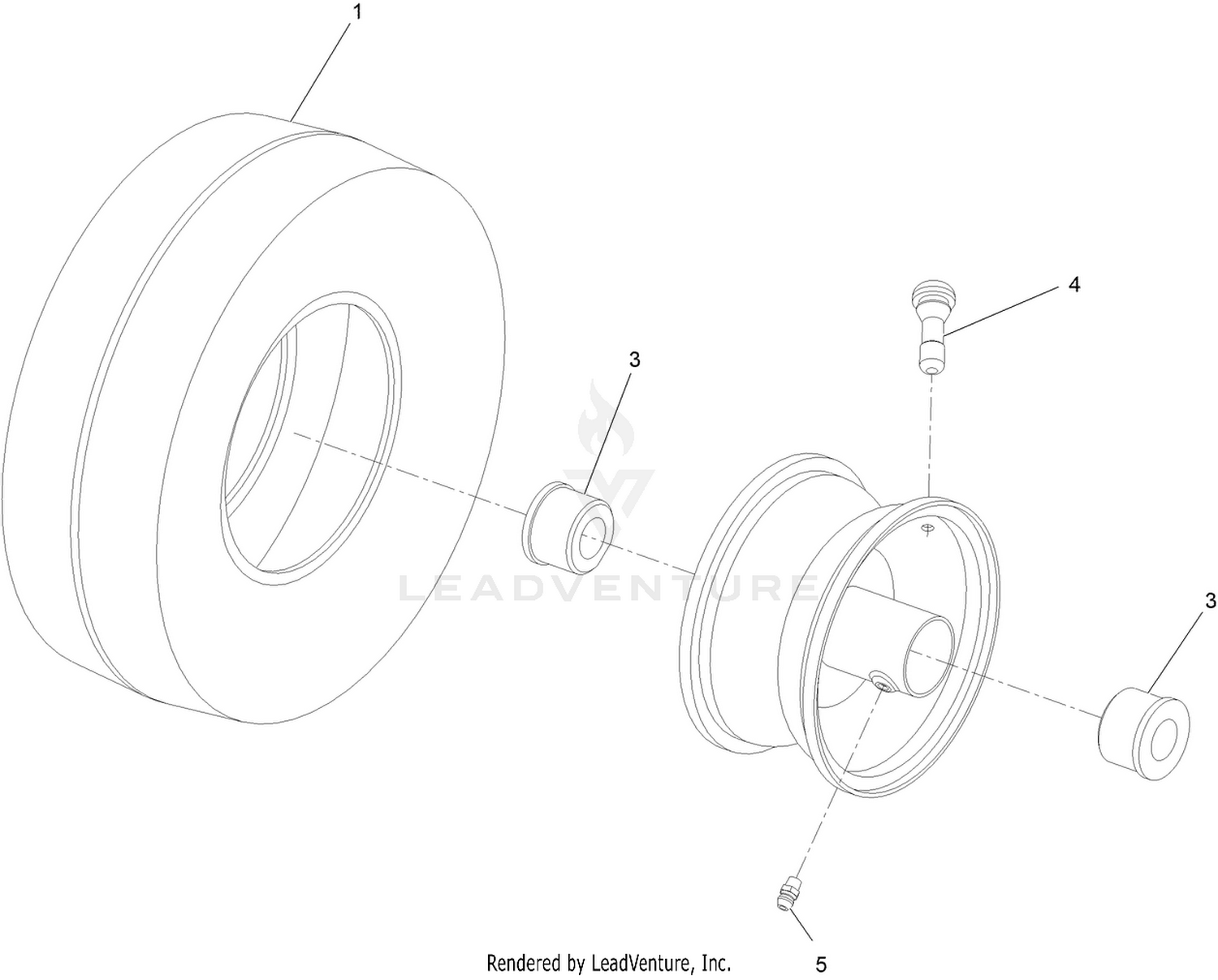 Caster Wheel Assembly No. 130-0736