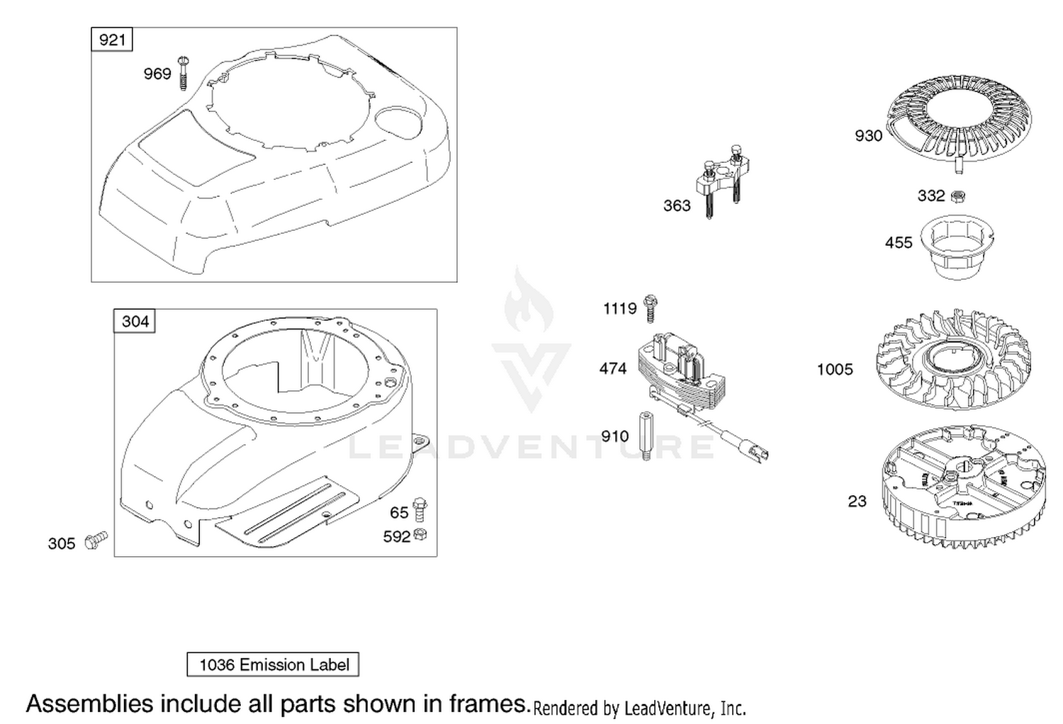 Blower Housing Assembly Briggs and Stratton Model 122607-0116-E1