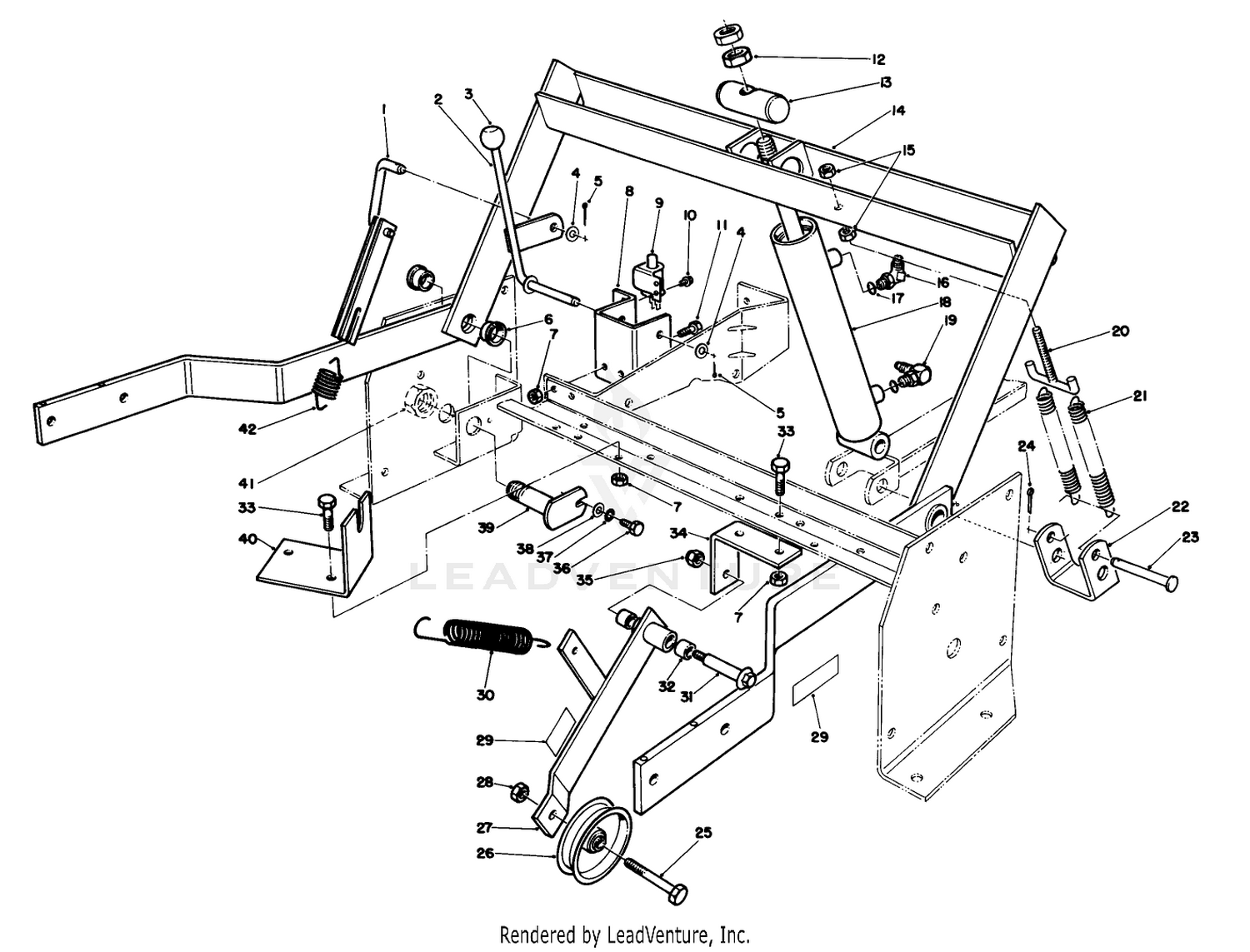 Parking Brake  Lift Frame Assembly