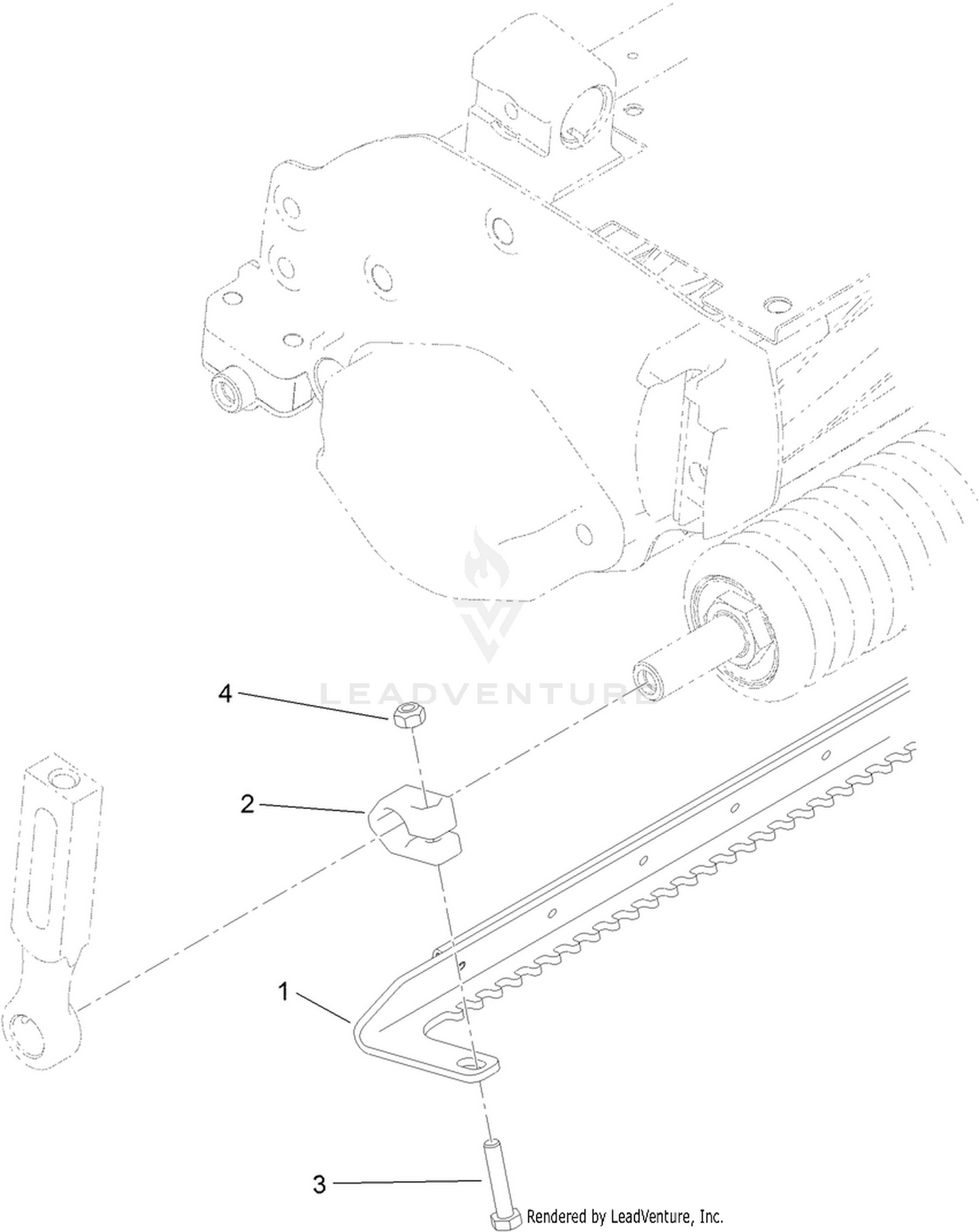 18 Inch Narrow Scraper Comb Assembly No. 120-9624