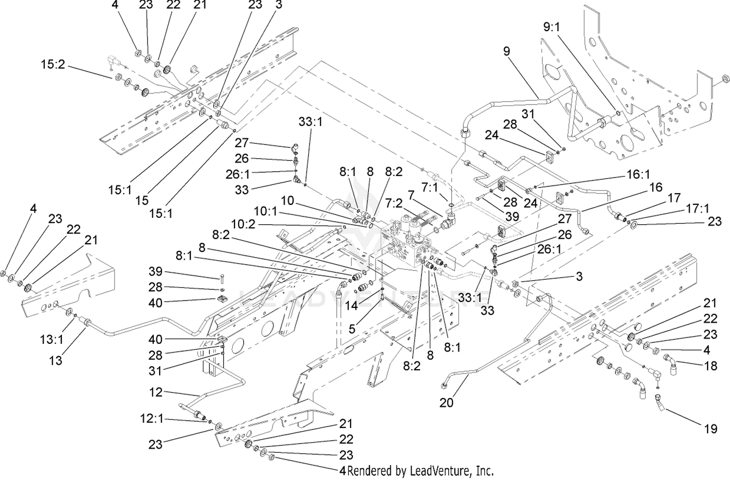 Rear Hydraulic Control Block Assembly