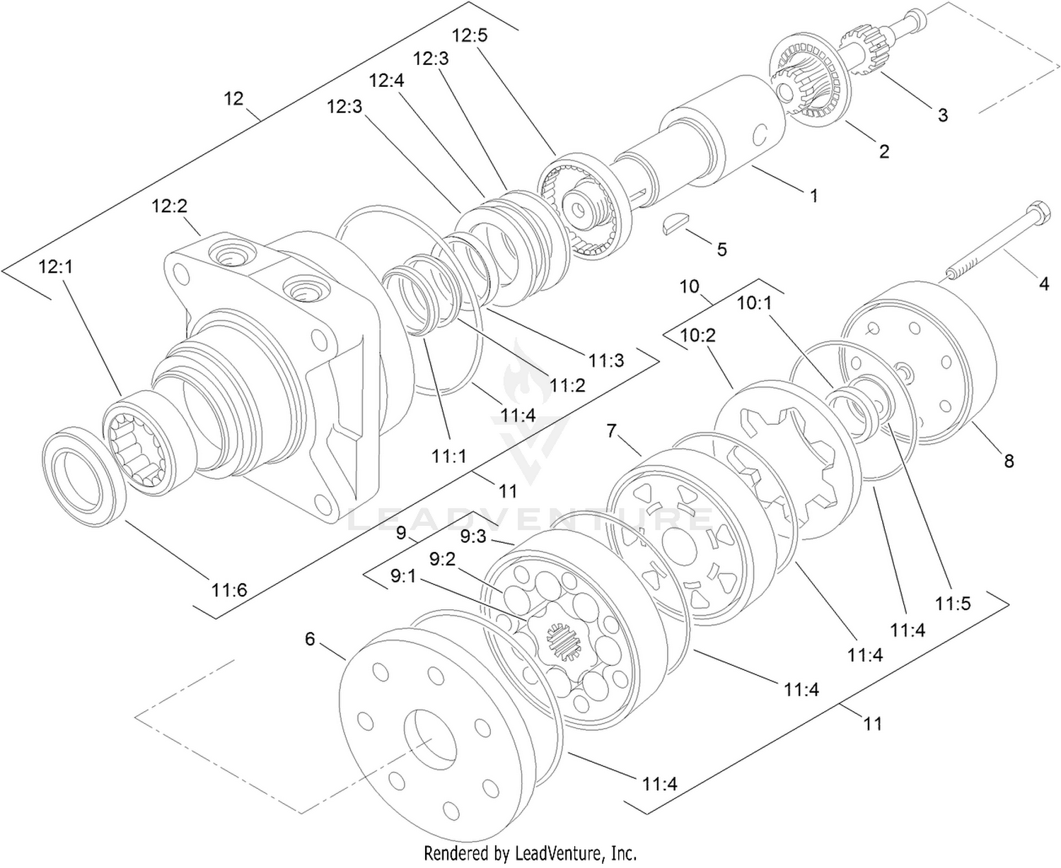 Hydraulic Motor Assembly (CCW) No. 110-4015