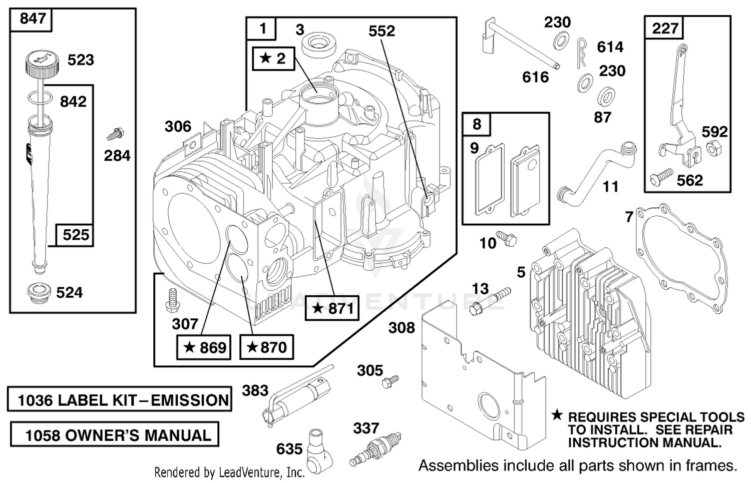 Engine Briggs  Stratton Model 284707-1148-E1