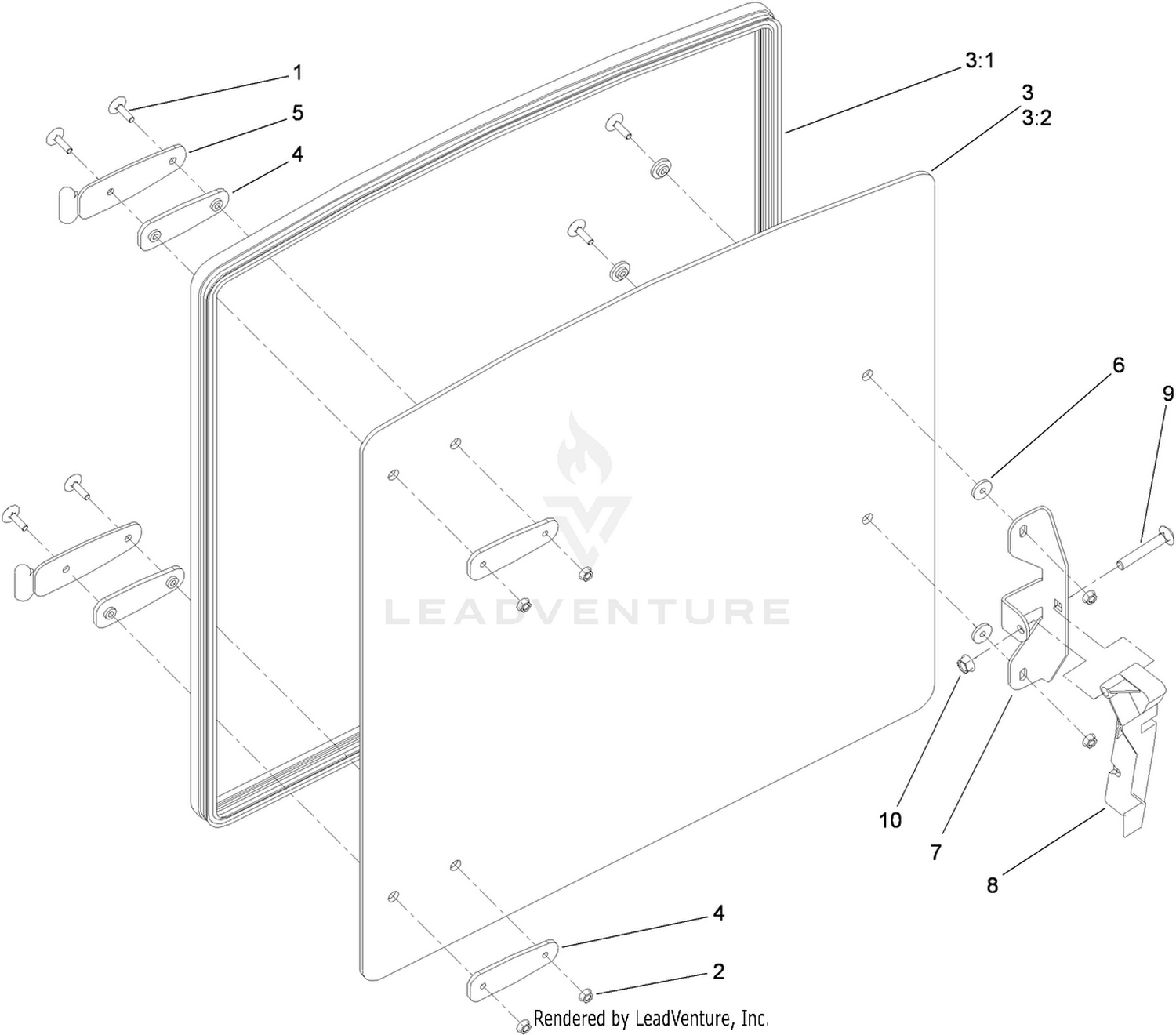Right-Escape Window Assembly