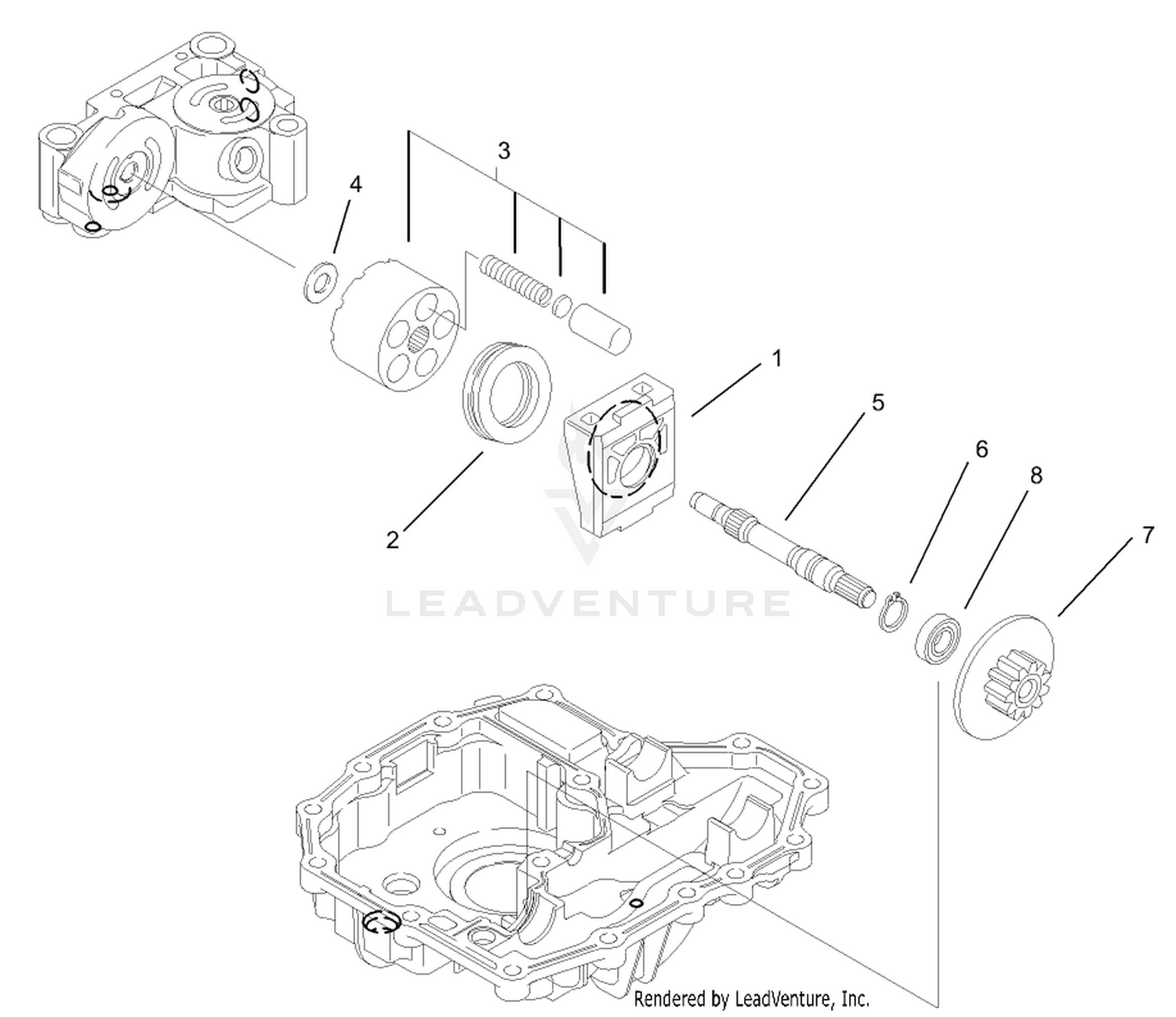 Motor Shaft Assembly  Transmission Assembly No. 104-2889