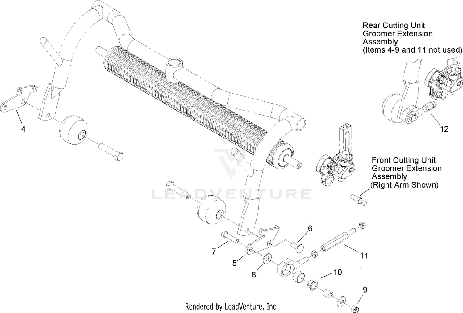 Groomer Extension Kit Assembly No. 106-2644