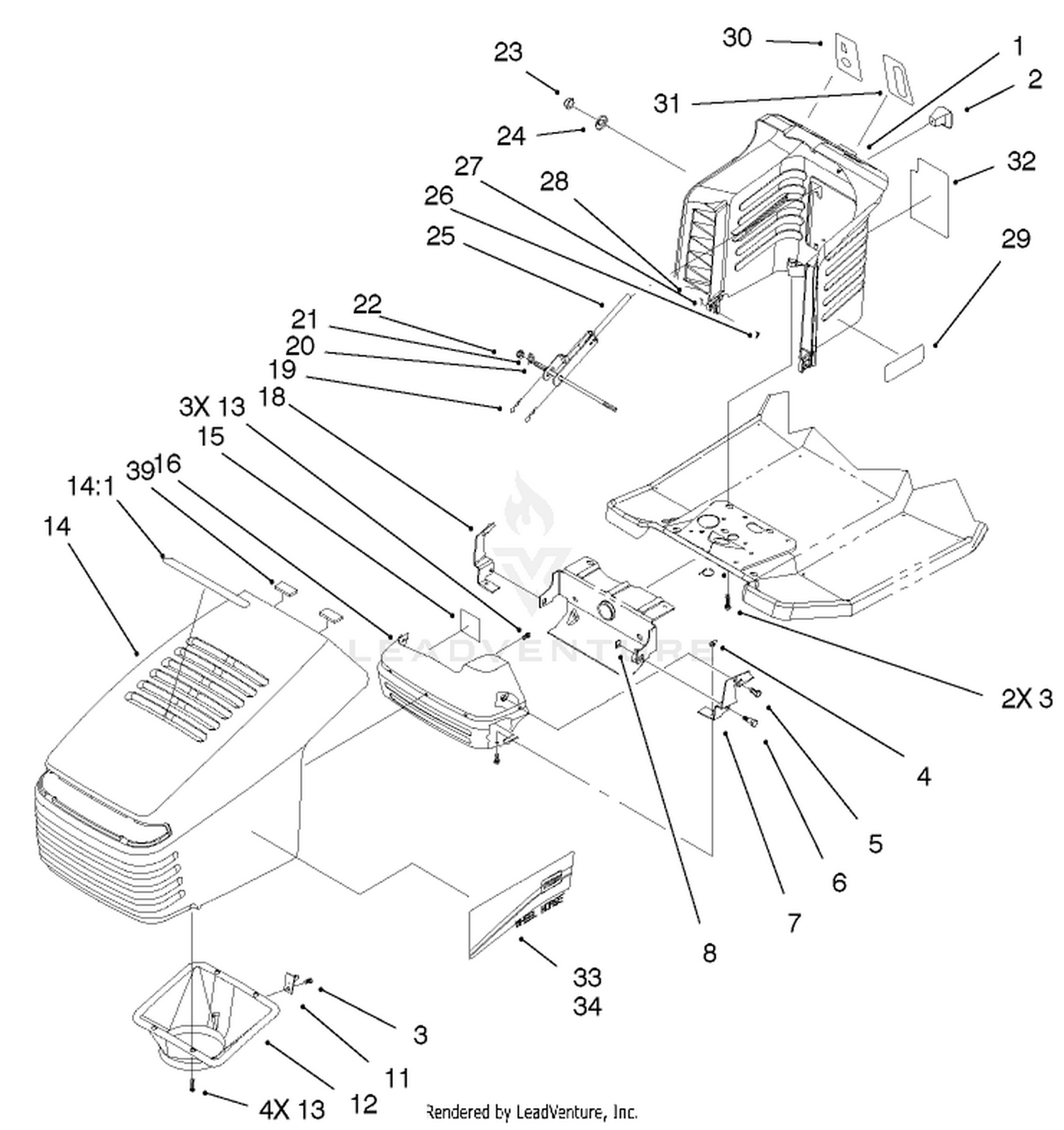 Hood  Tower Assembly