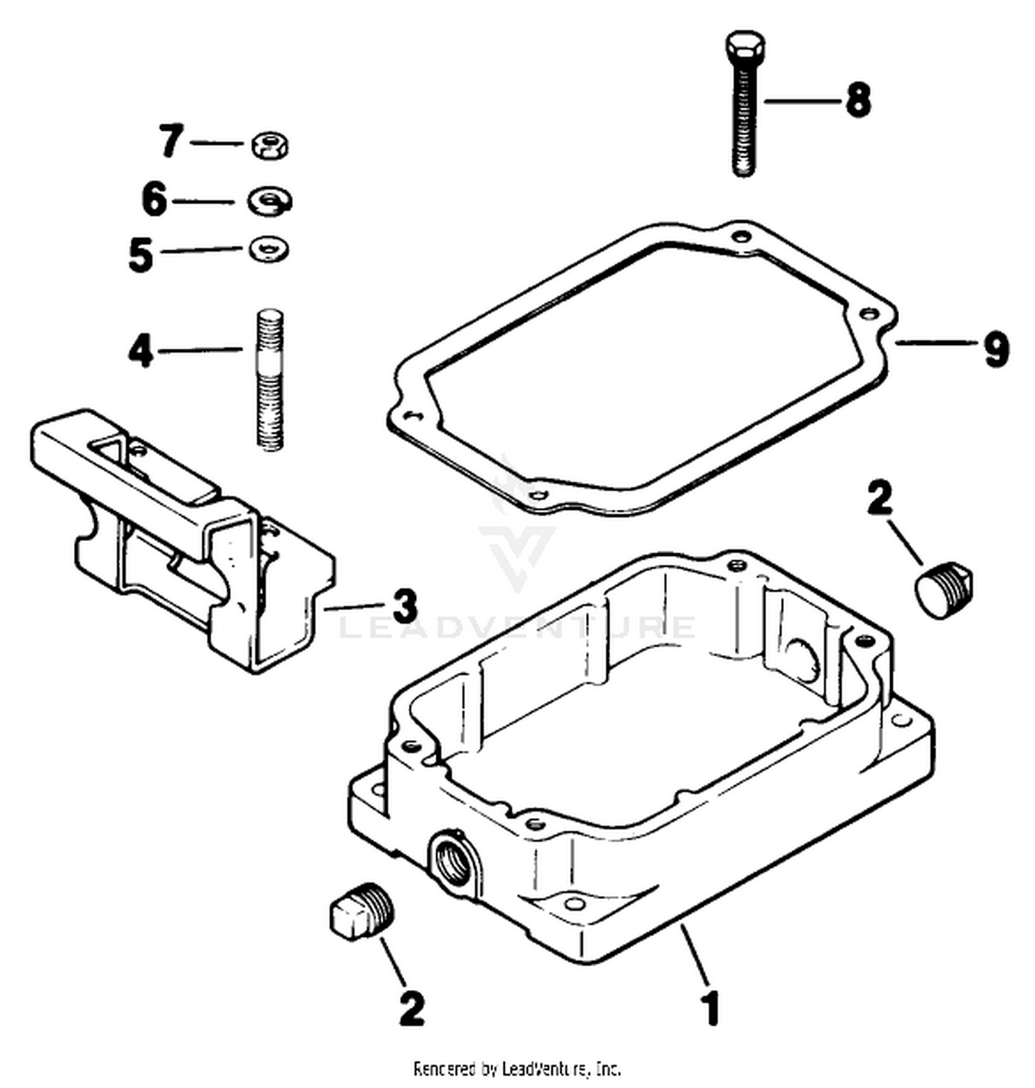 Engine Model No. M8t Type 301560 Oil Pan