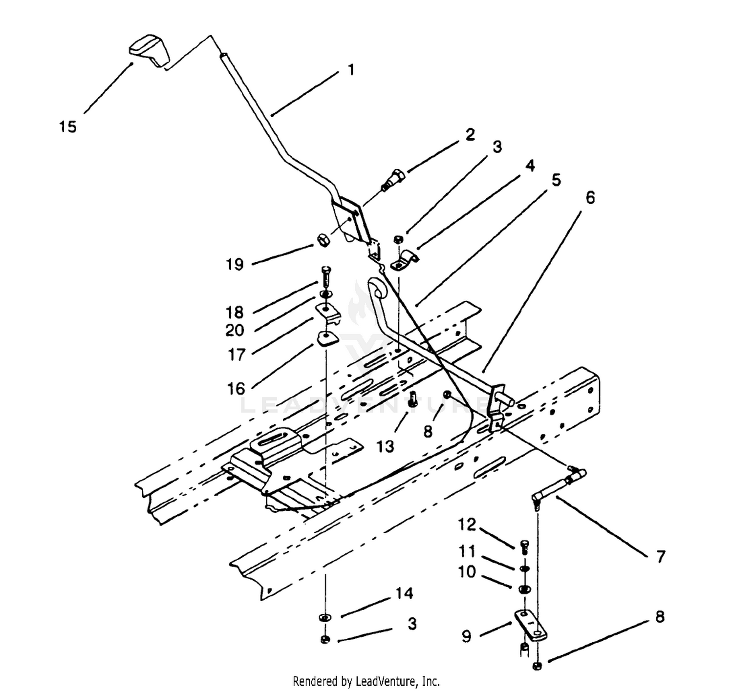 Shift Assembly (serial No. 3900001-3901496) (model No. 71180), (serial No. 3900001-3900480) (model No. 71202)