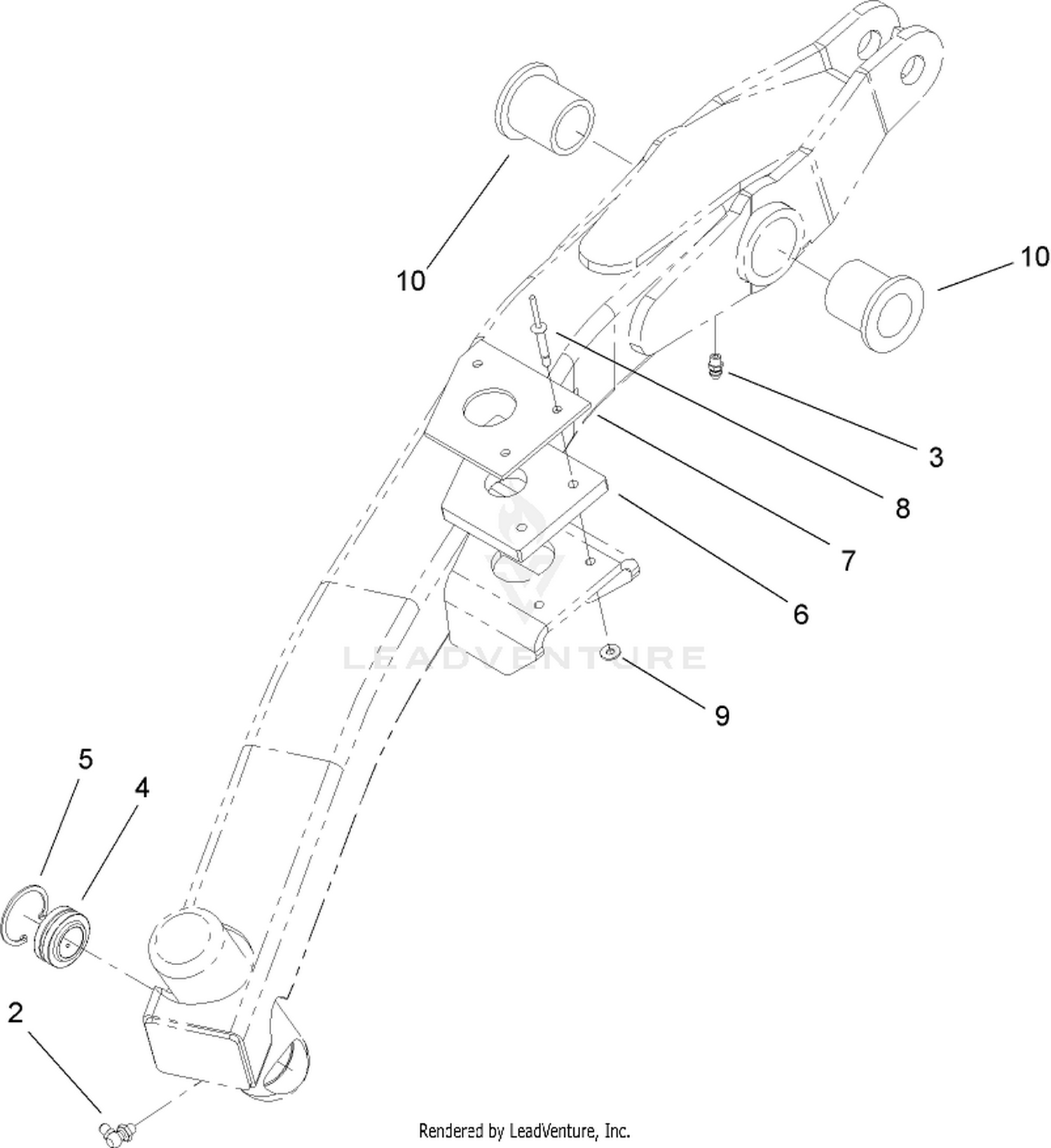 LH Lift Arm Assembly No. 108-1948