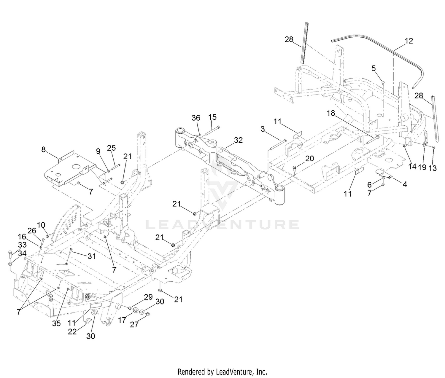 Frame and Rear Axle Assembly