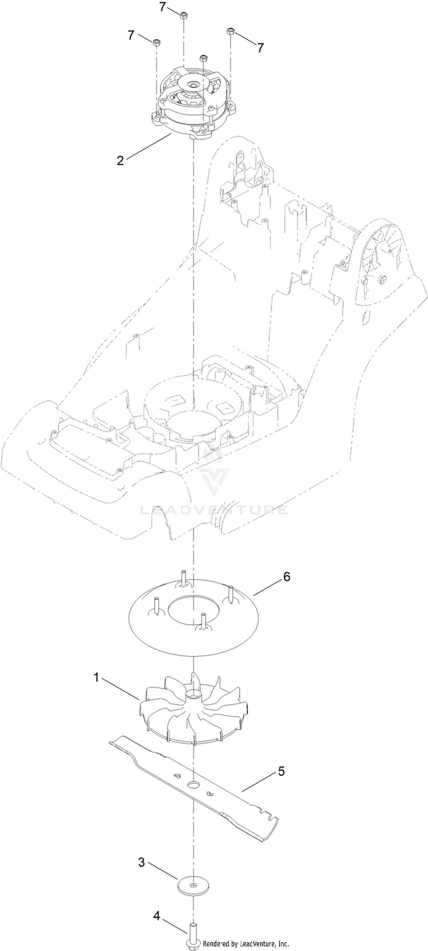 Motor and Blade Assembly
