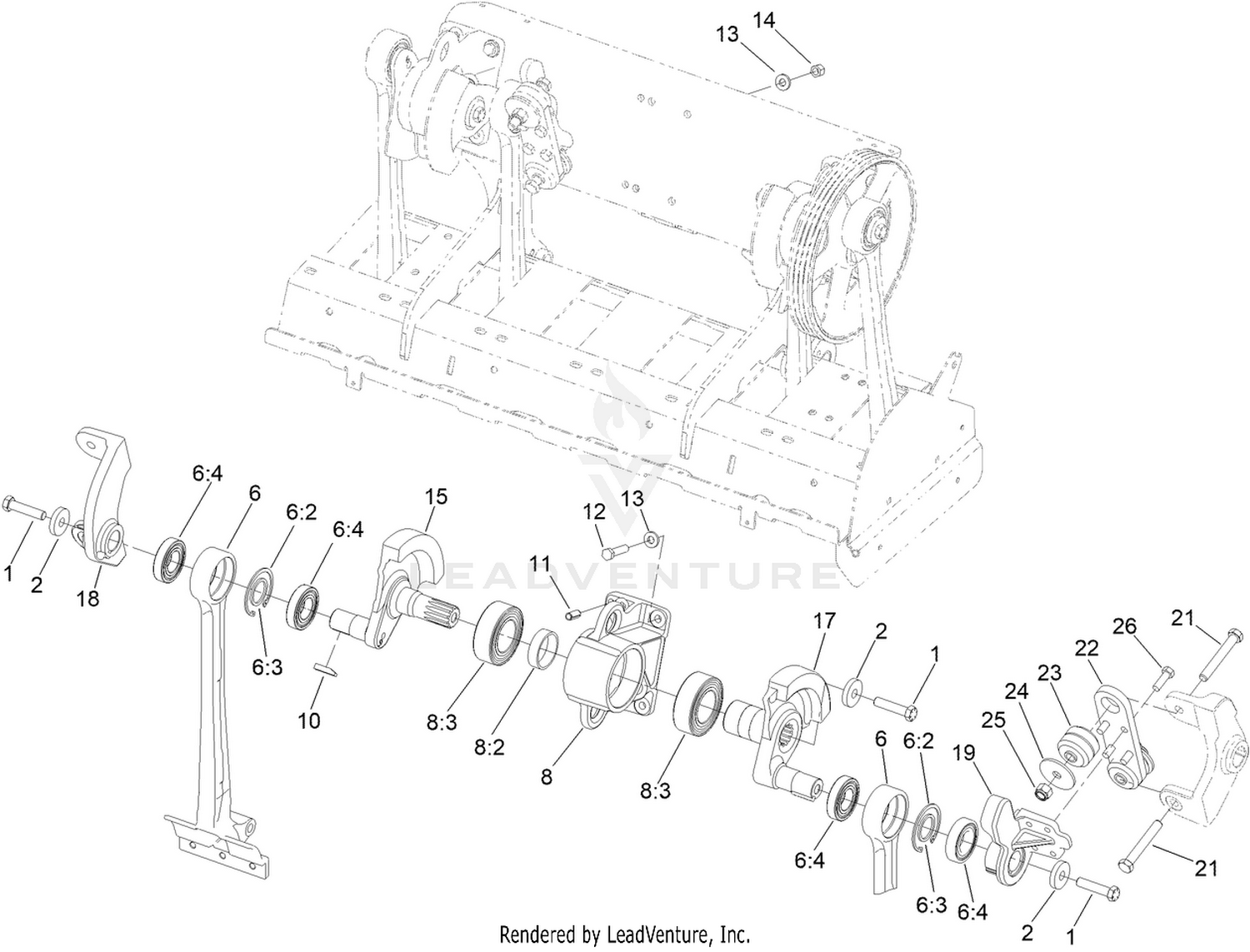 Right Hand No. 3 and No. 4 Crankarm Assembly