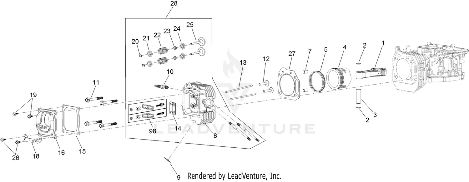 Piston and Cylinder Head Assembly