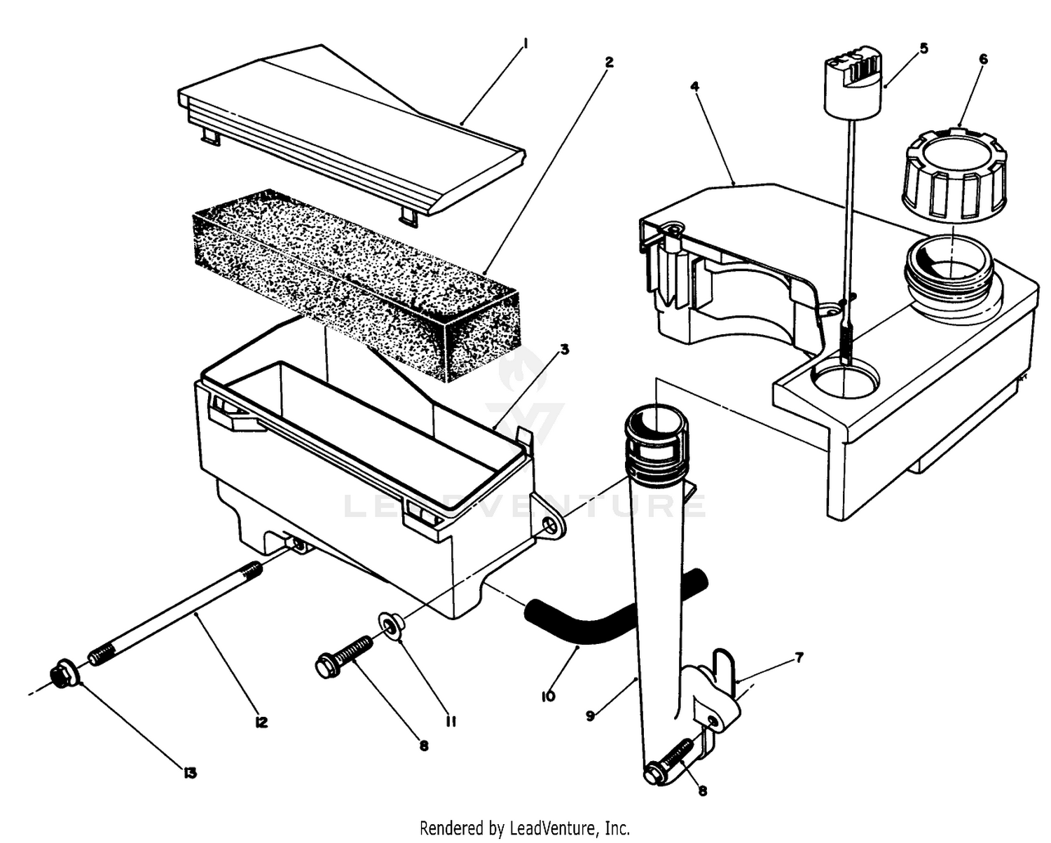 Air Cleaner  Fuel Tank Assembly (model No. Vmh7)
