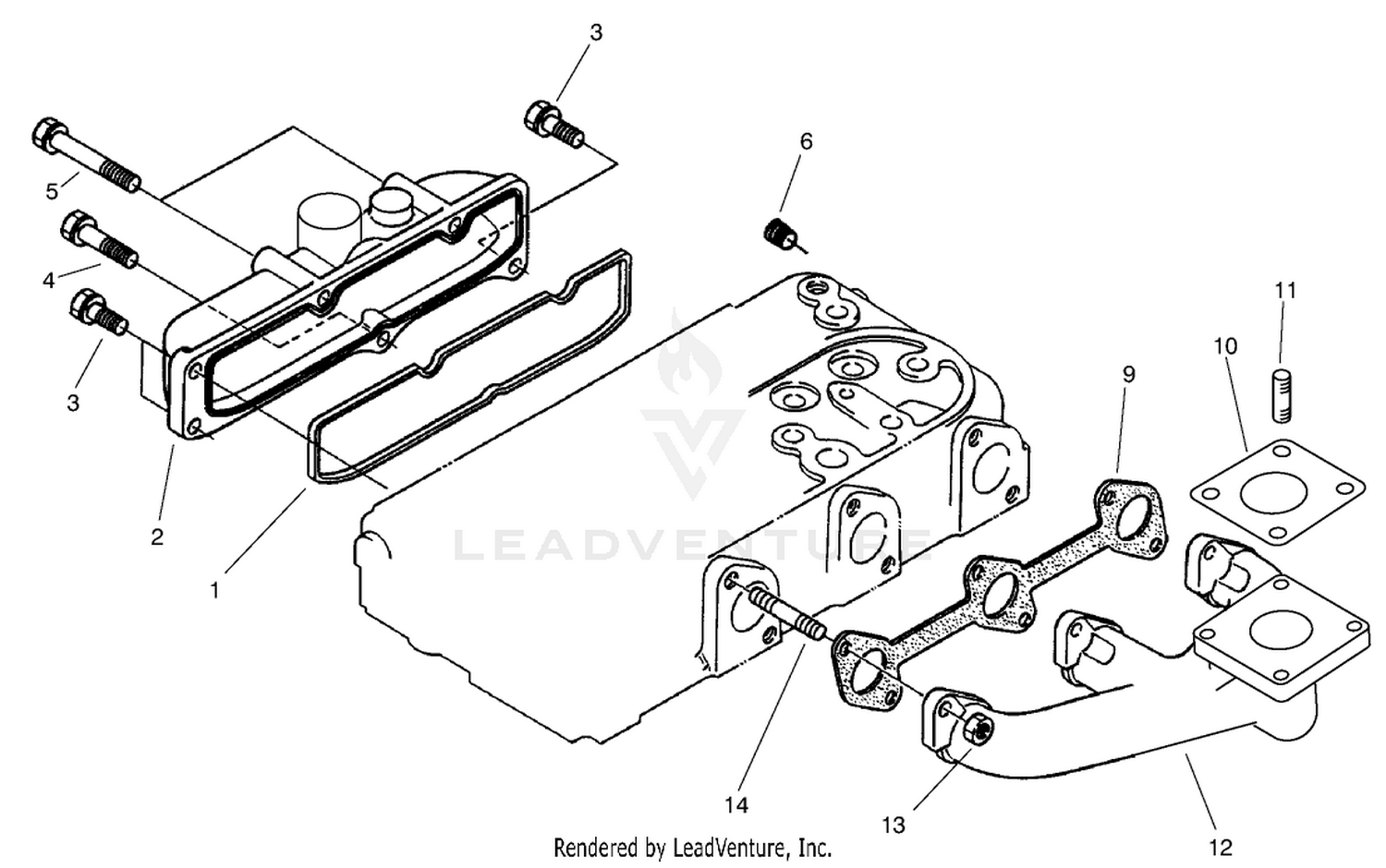 Exhaust Manifold and Gasket Assembly