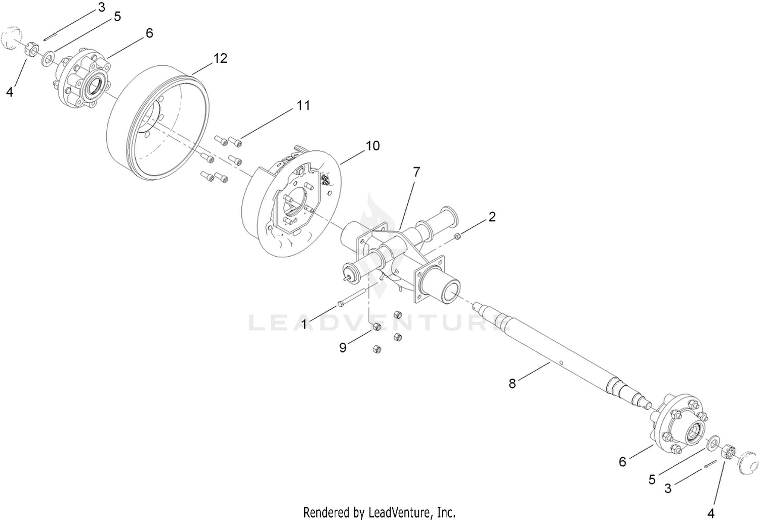 LH Shaft Assembly No. 120-0943
