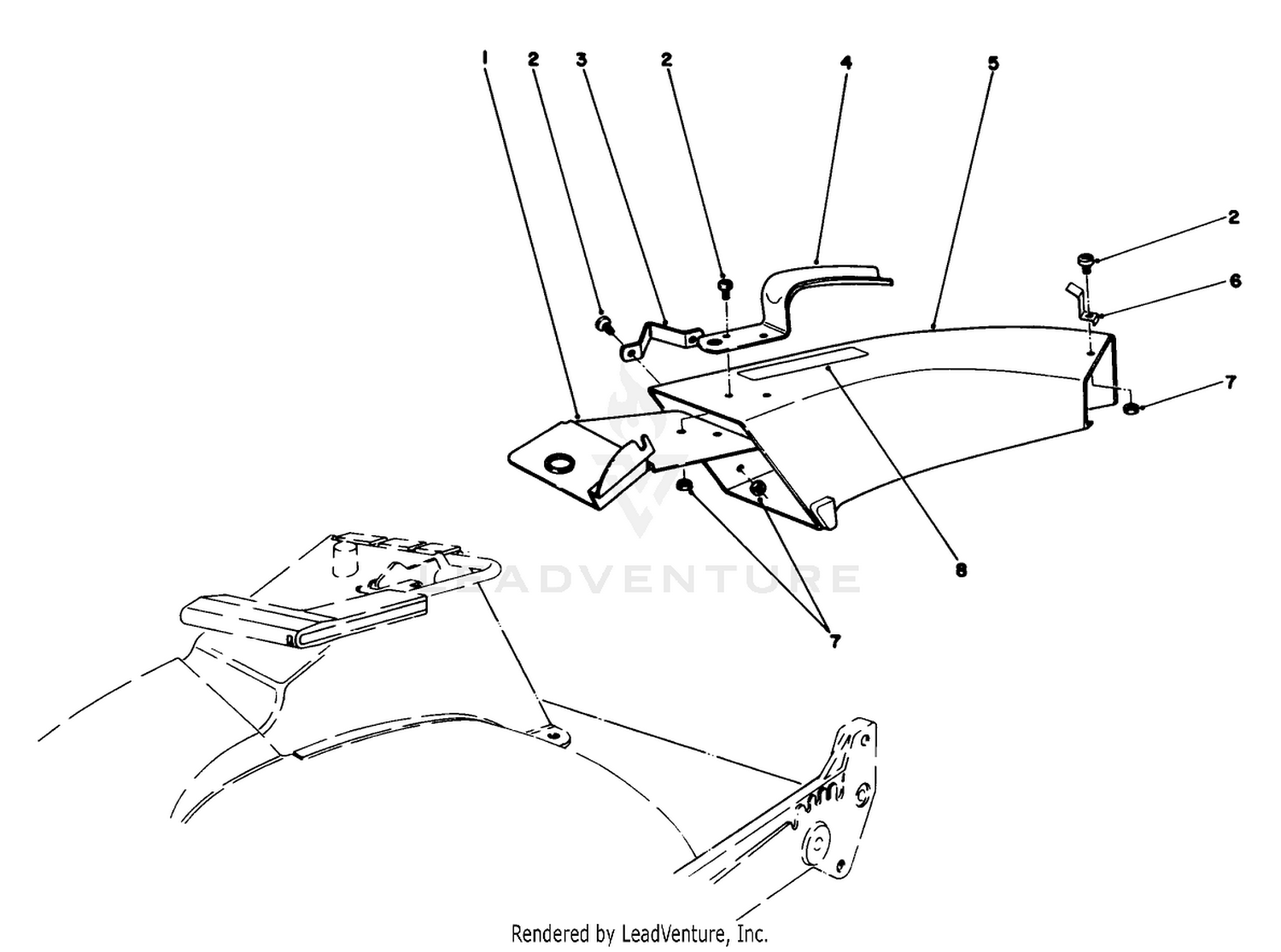 Side Discharge Chute Model No. 59108 (optional)