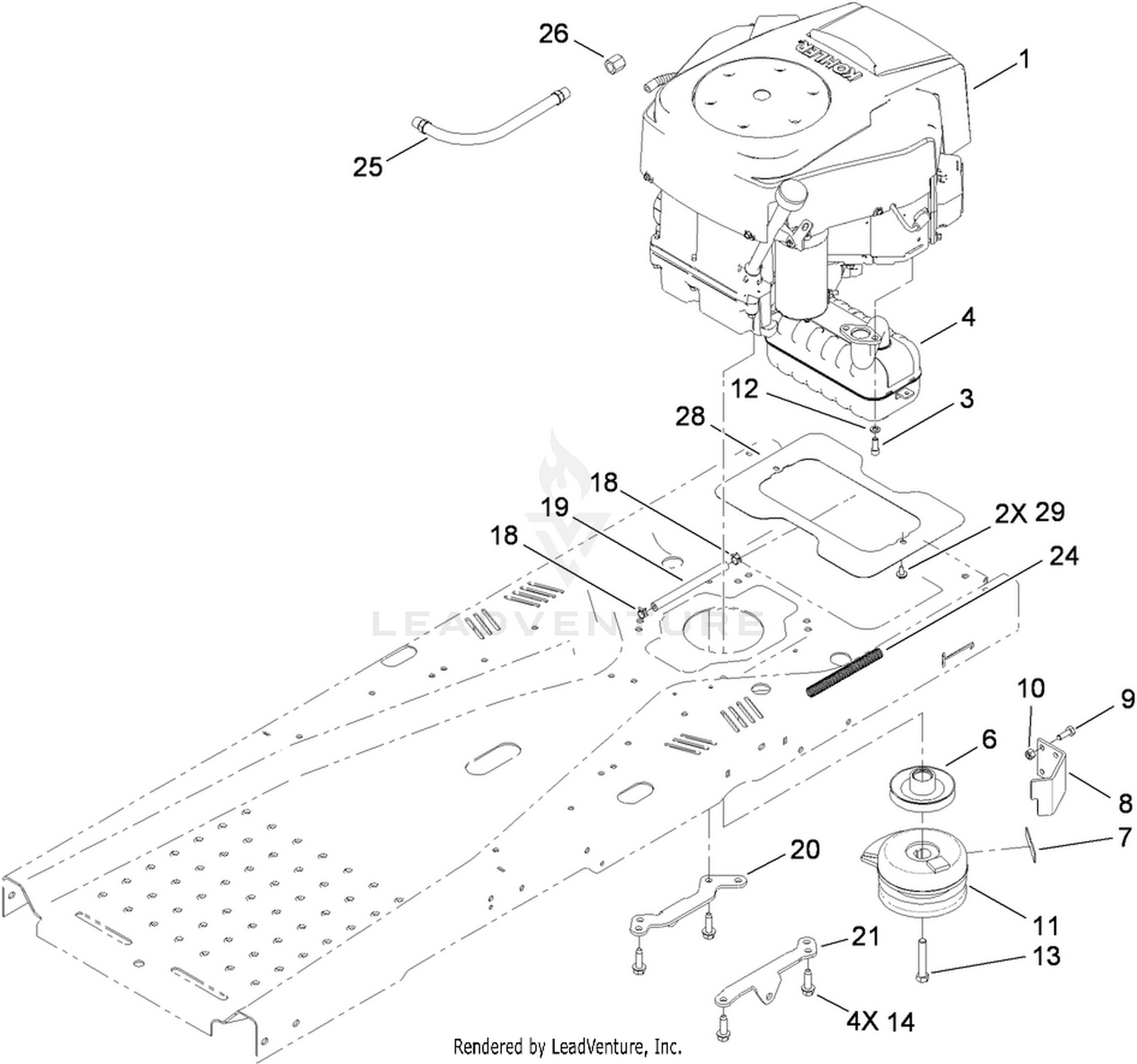 Engine and Clutch Assembly