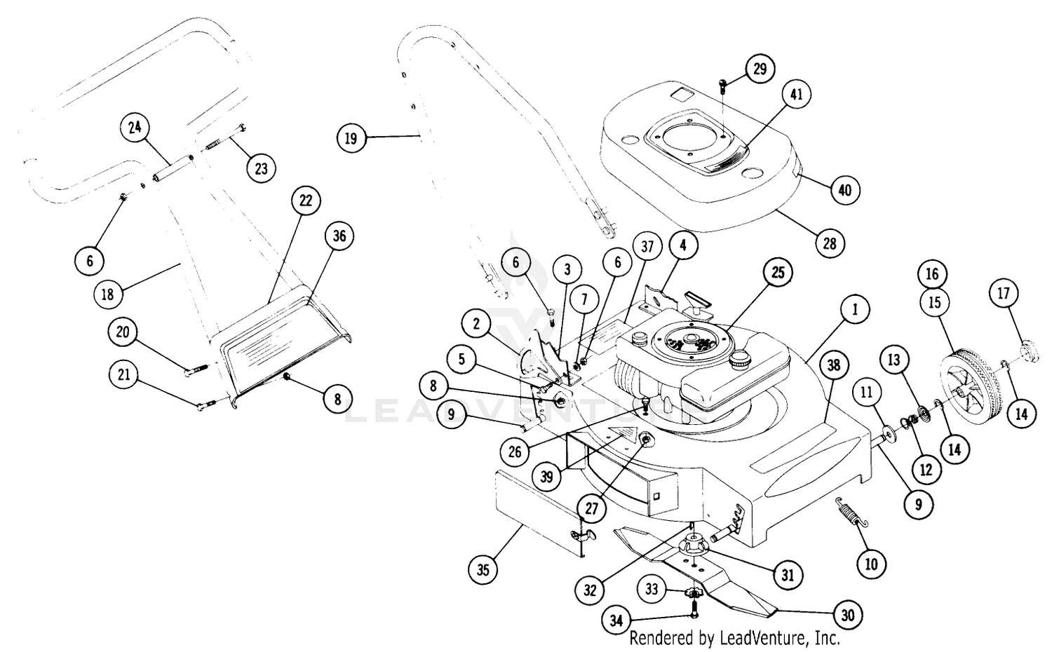 Parts List For Reo Mower-Challenger Model Ls-1827