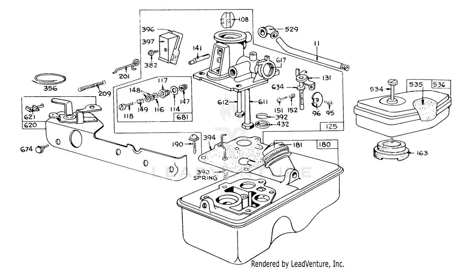 Carburetor Assembly Model 390065