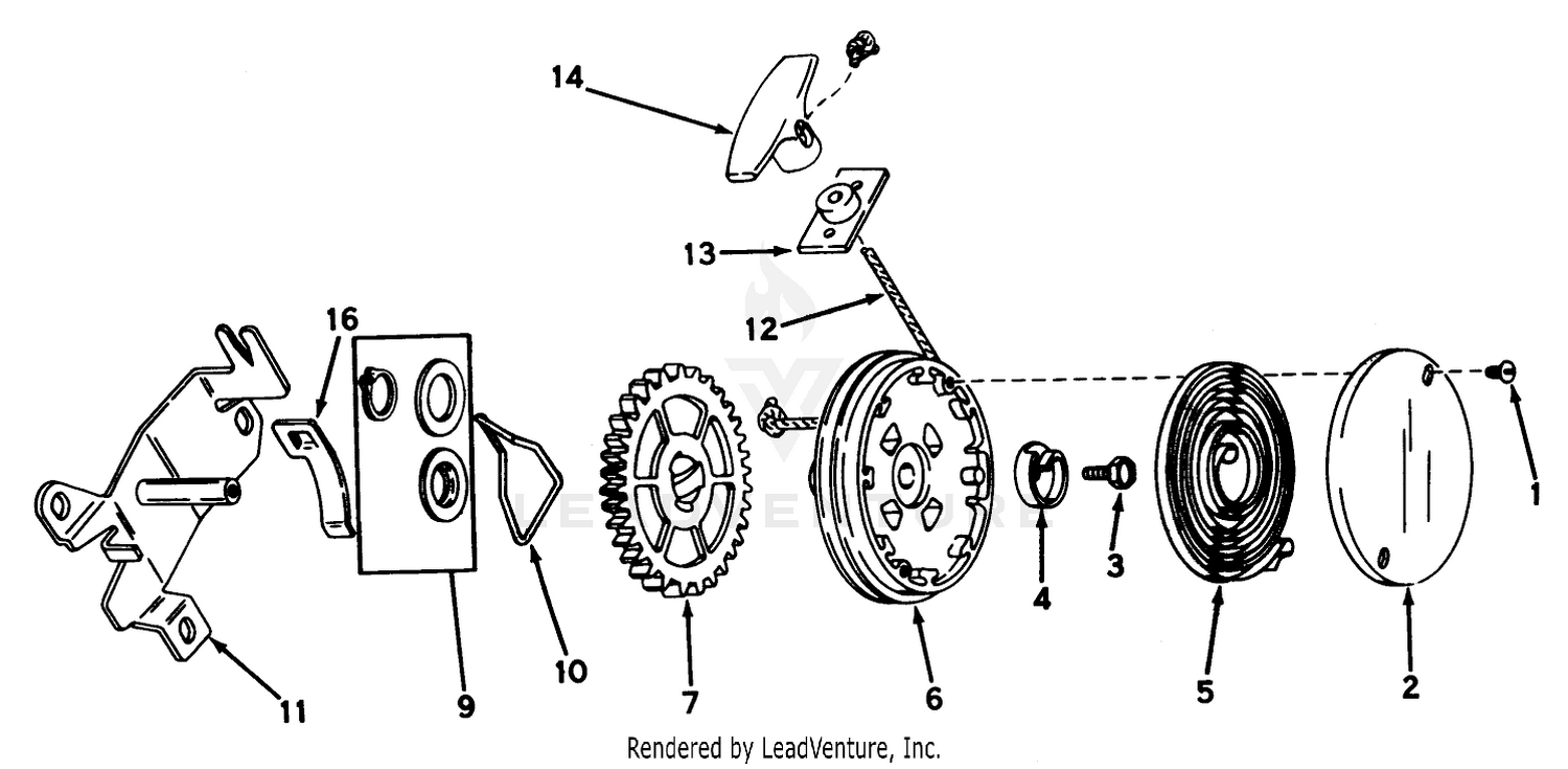 Rewind Starter No. 590450a (mower Model Nos. 20440 And 20550)