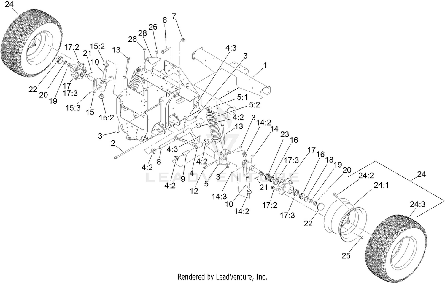 Front Frame and Suspension Assembly