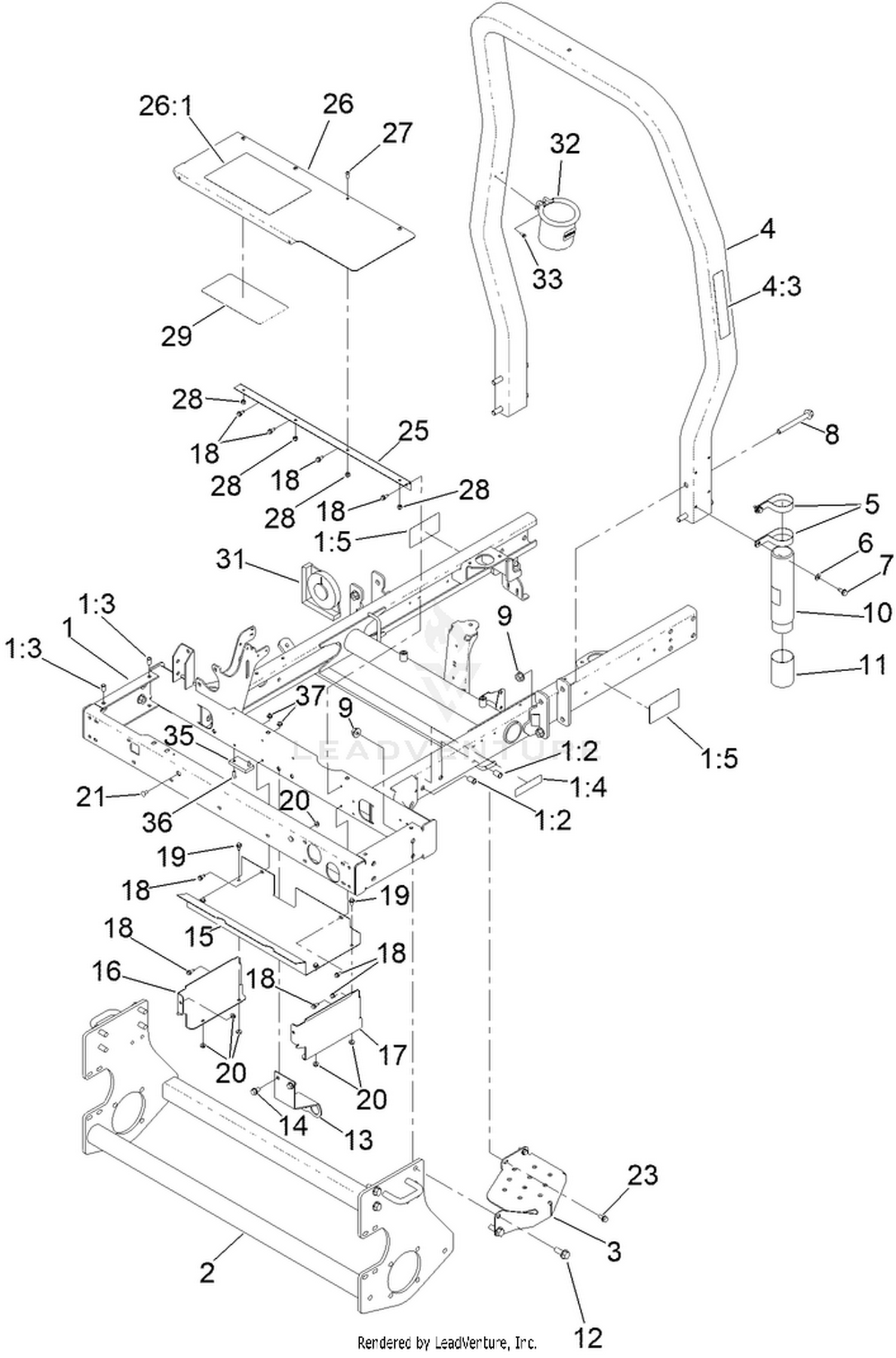 Frame and Roll-Over Protection System Assembly