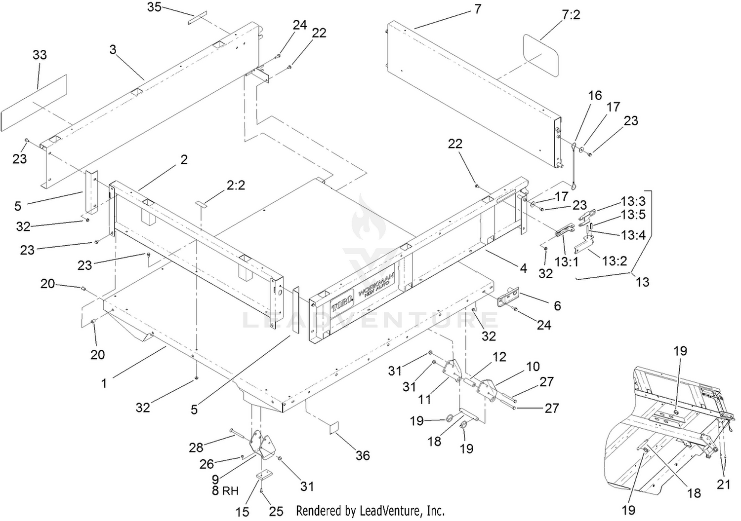 Full Bed and Side Panel Assembly