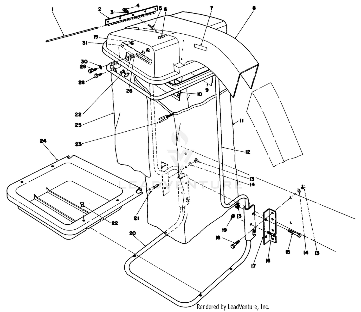 Grass Collection System Model No. 30557 (continued) (for Cutting Unit Model 30555) 2