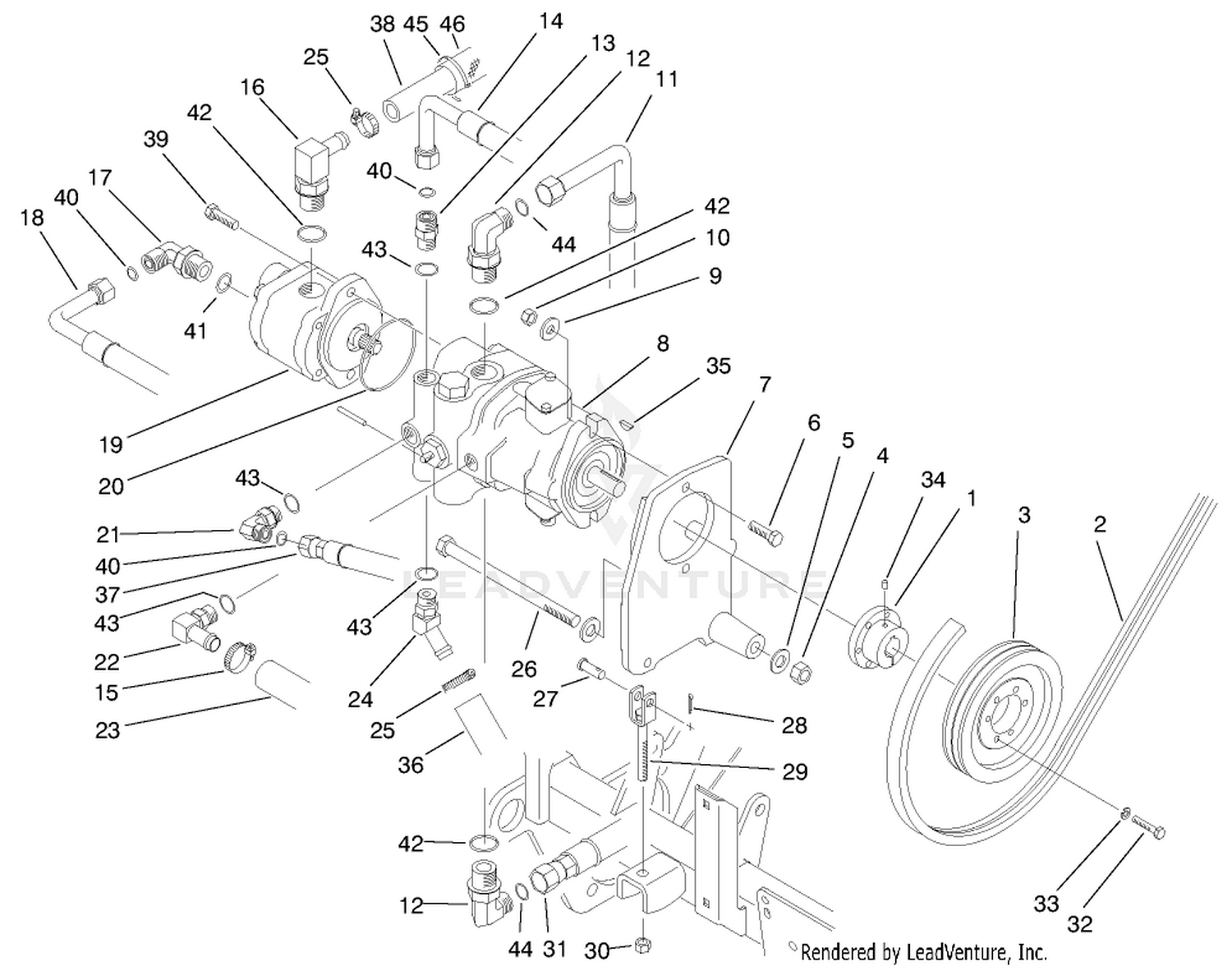 Hydraulic Pump Installation Assembly