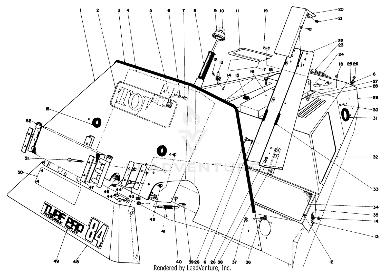 Hydraulic Reservoir And Front Shroud