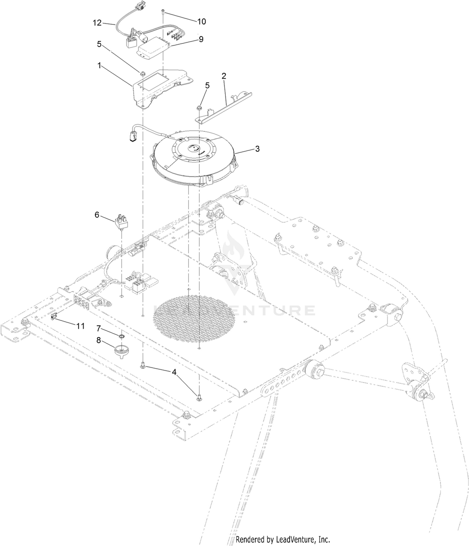 Reelmaster 5000 Series  Operator Cooling Fan Assembly