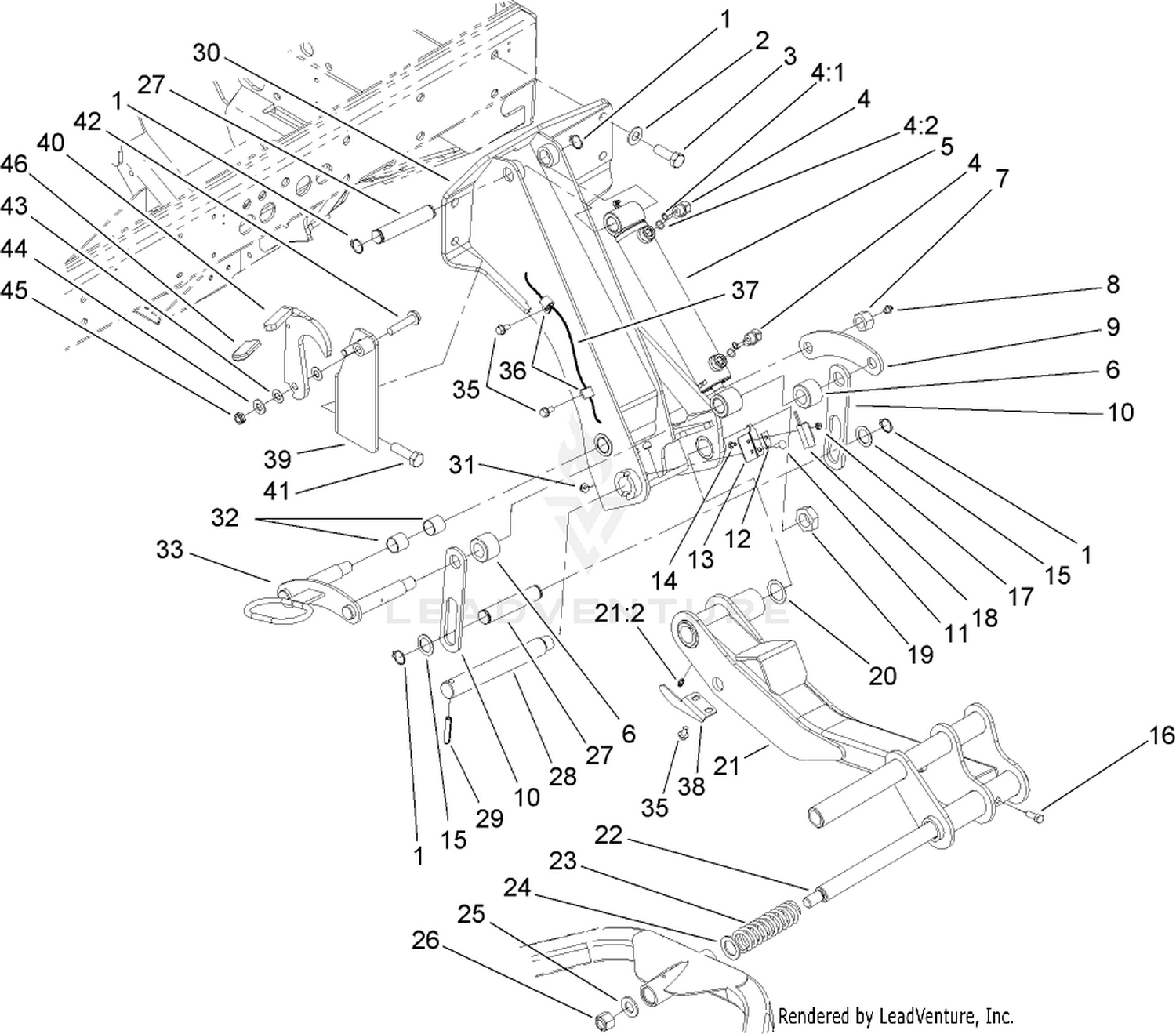 No. 6 and 7 Lift Arm Assembly