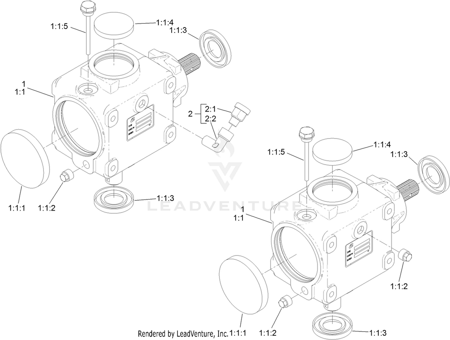 Gearbox Replacement Assembly No. 108-1370