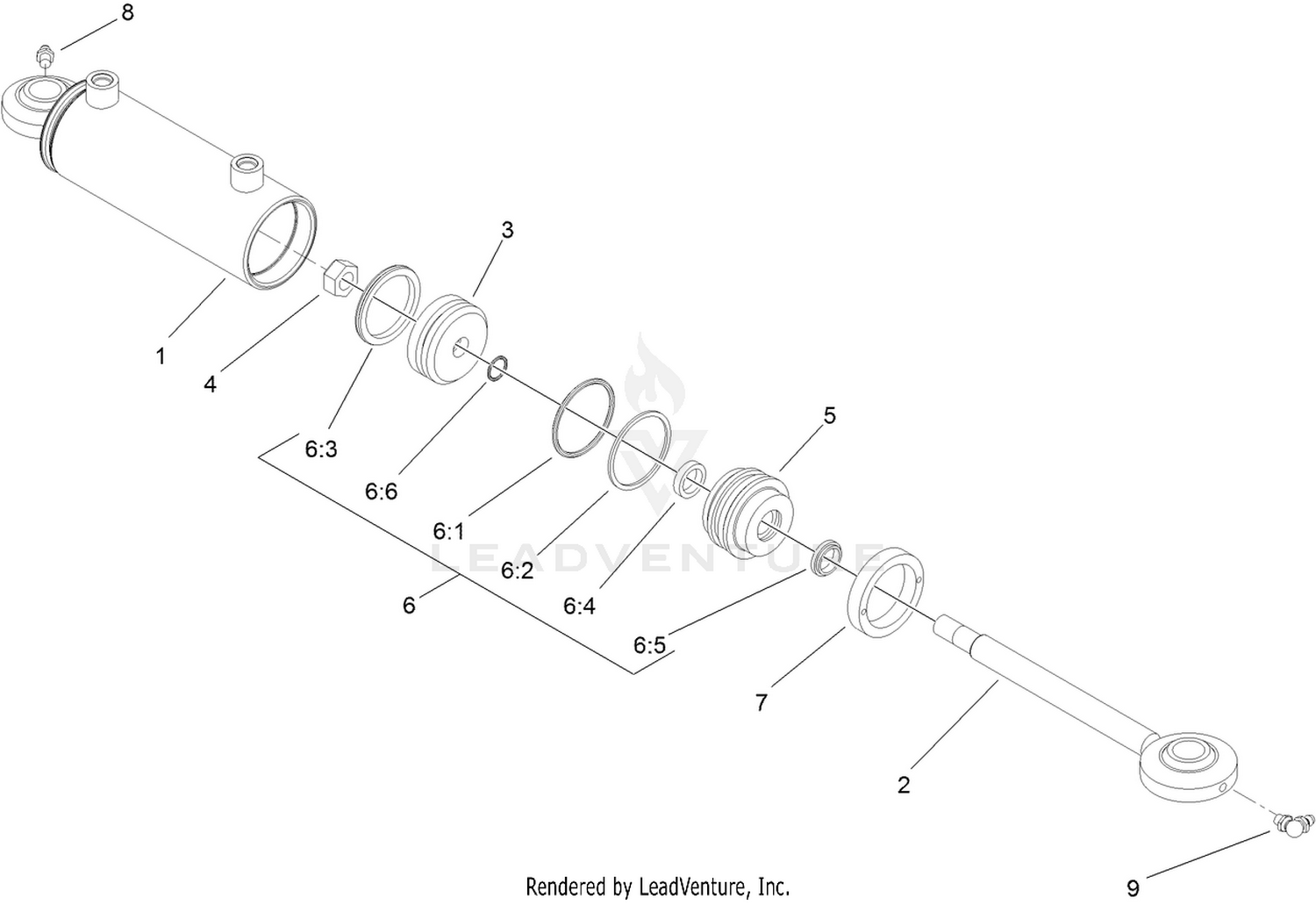 Steering Cylinder Assembly No. 115-4525