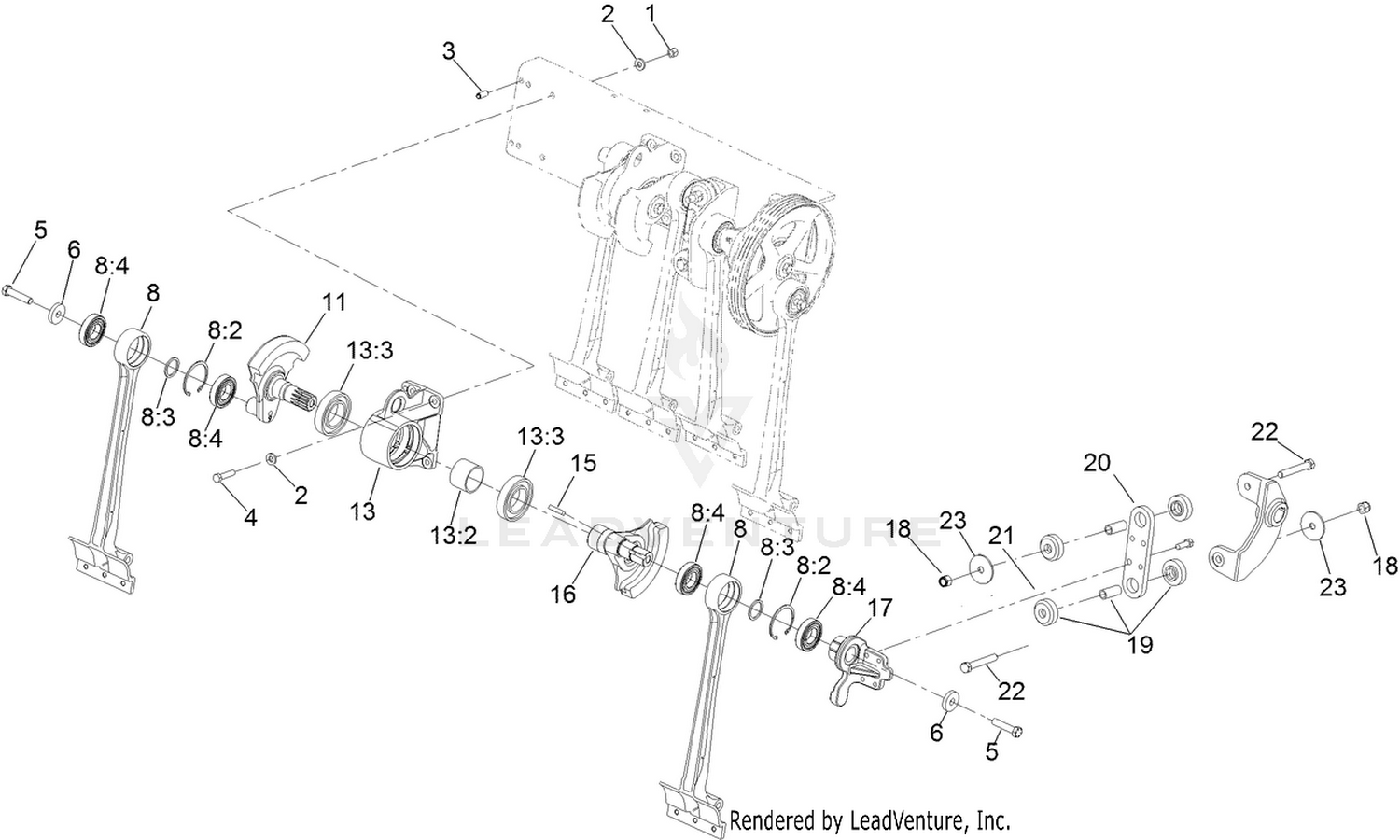 Coring Head Crank No. 5 and 6 Assembly