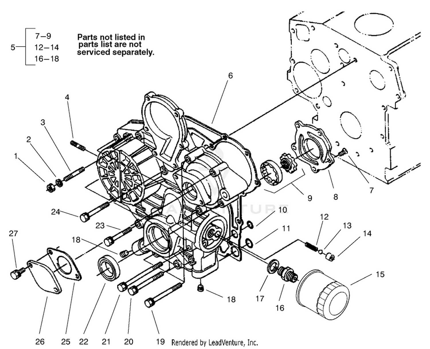 Gear Case And Oil Filter Assembly