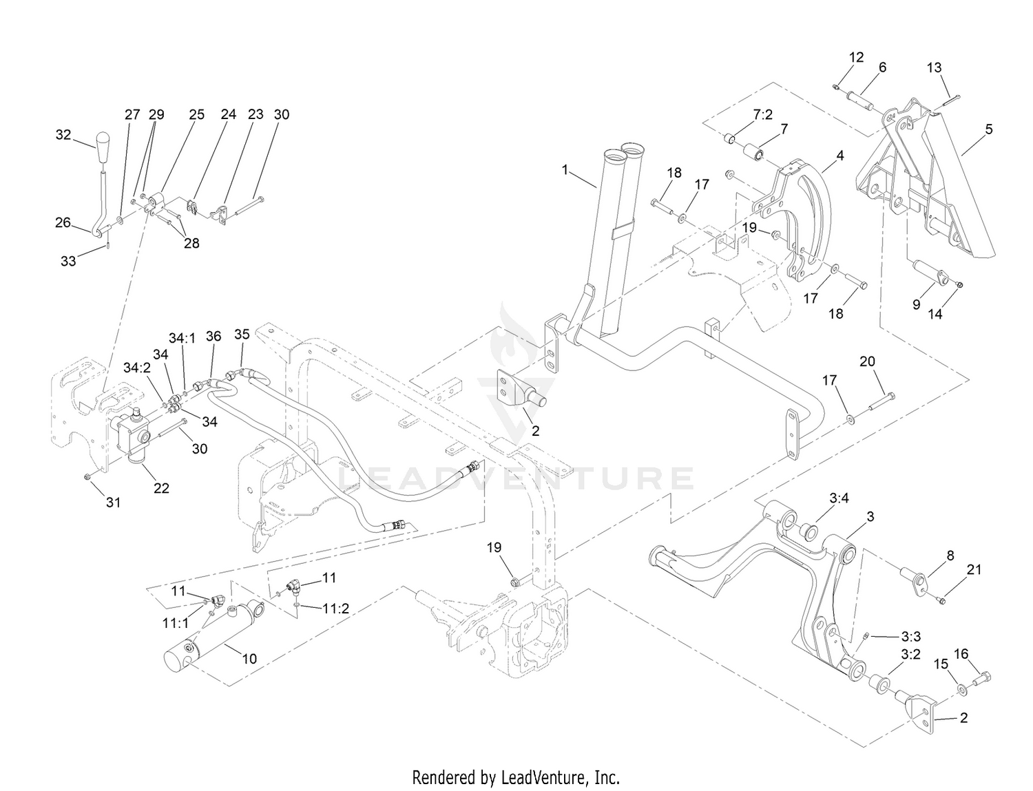Rear Lift and Lift Circuit Assembly