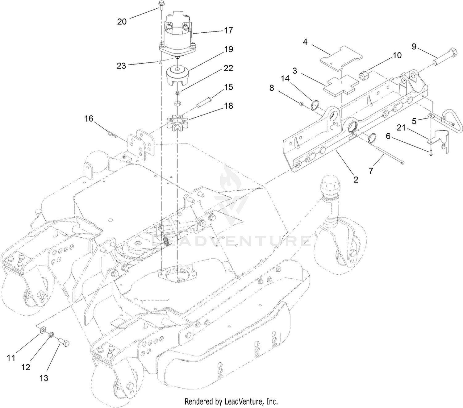 Left Deck Mount Assembly