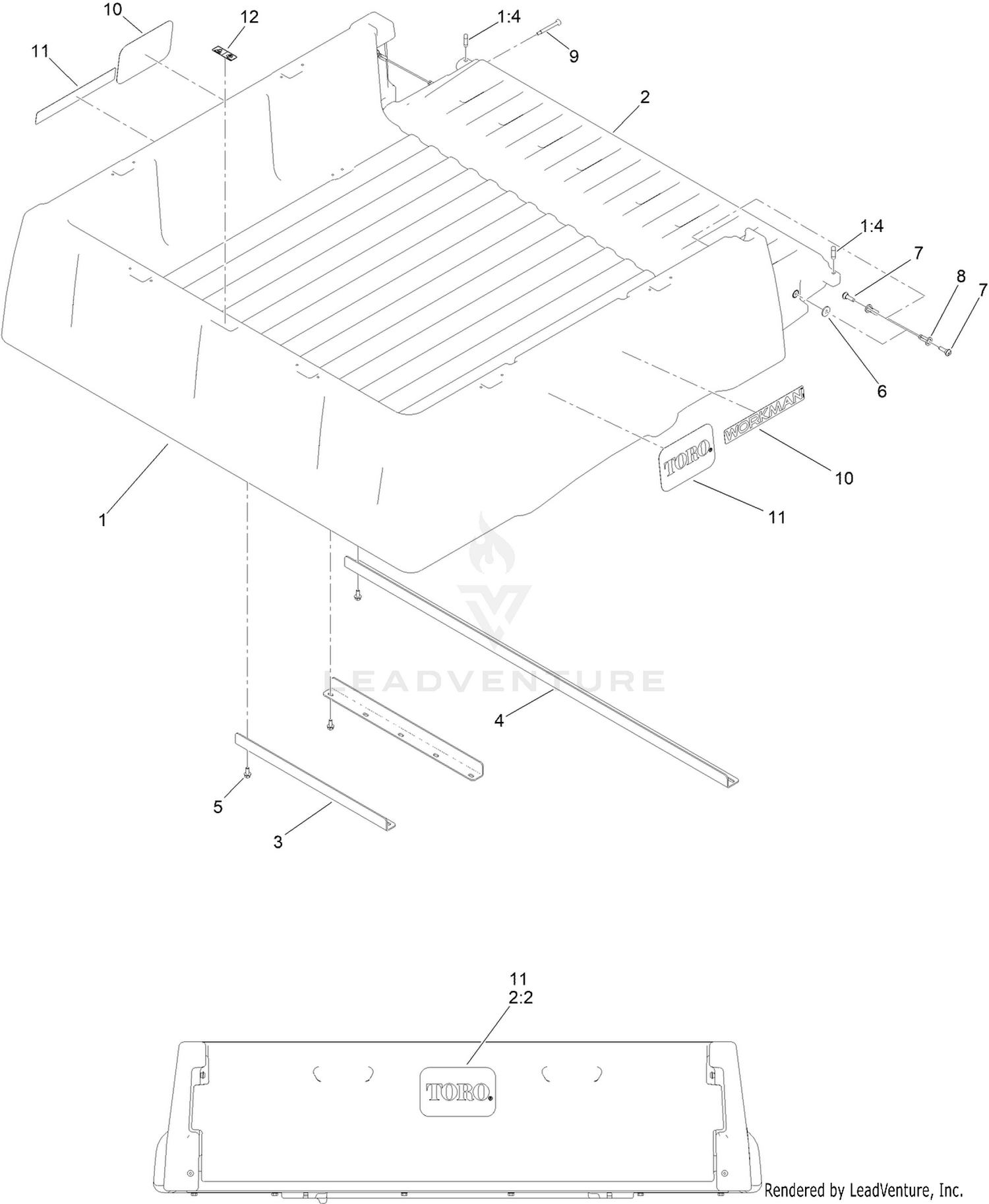 Cargo Bed Service Assembly No. 147-4026